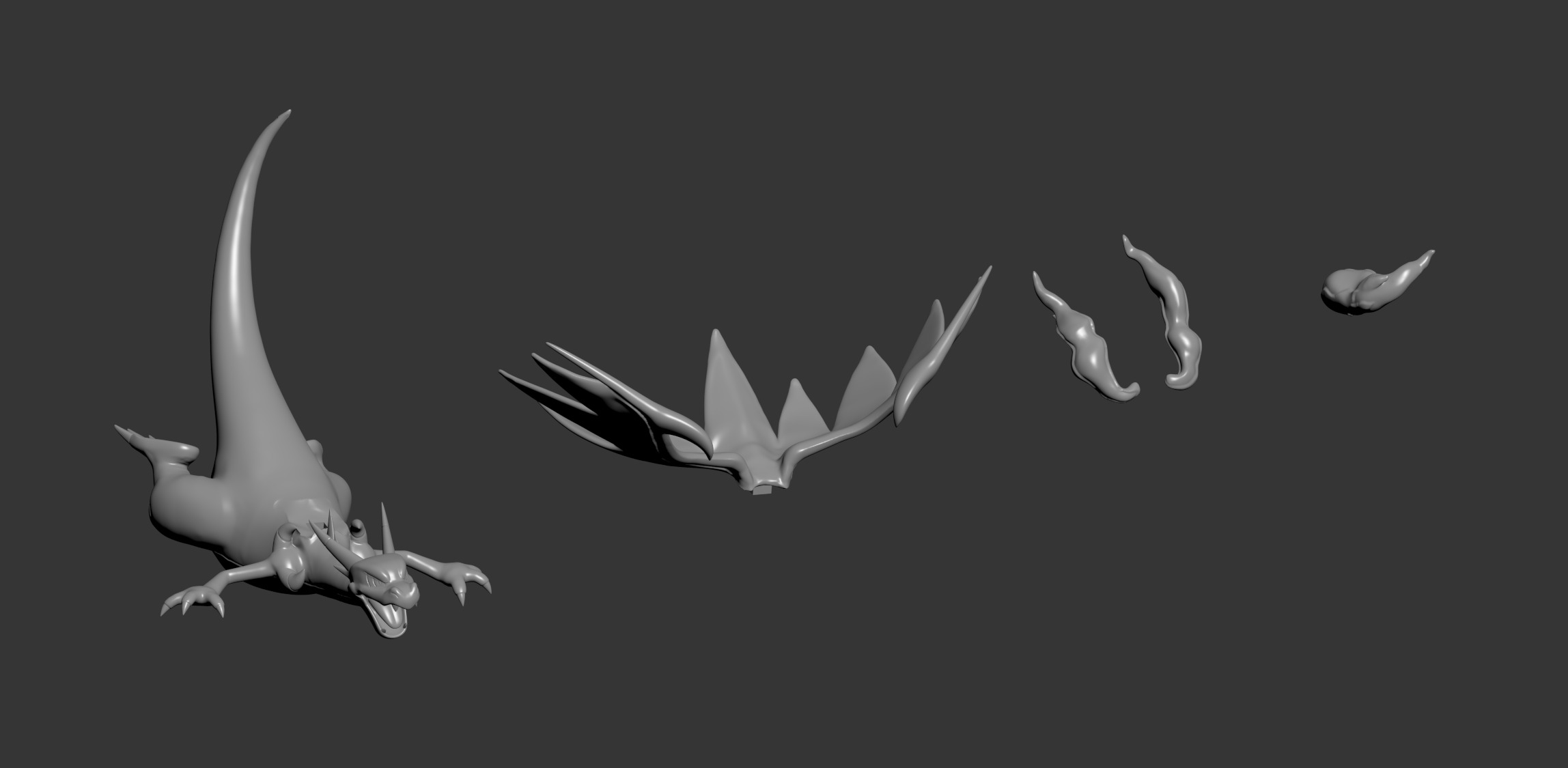 Pokemon 6- Mega Charizard X 3D print model_4