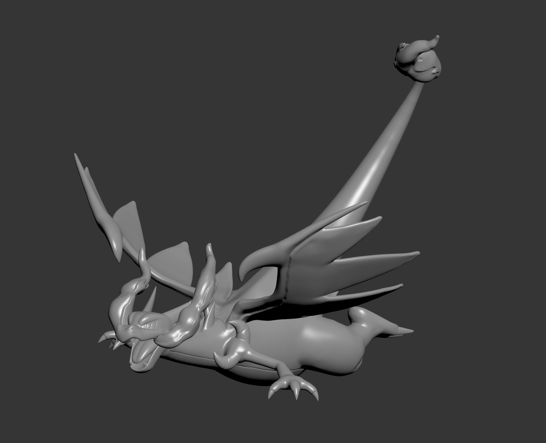 Pokemon 6- Mega Charizard X 3D print model_1