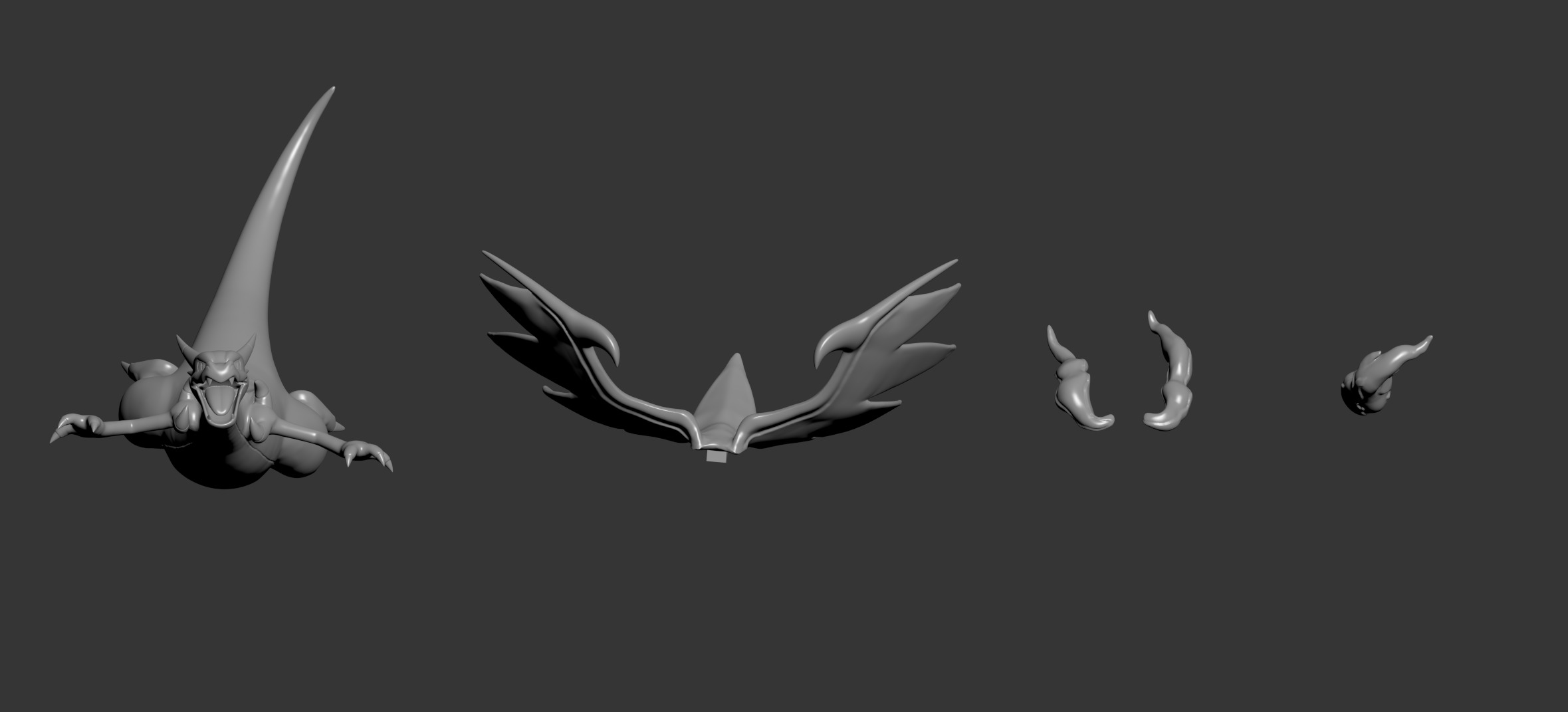 Pokemon 6- Mega Charizard X 3D print model_3