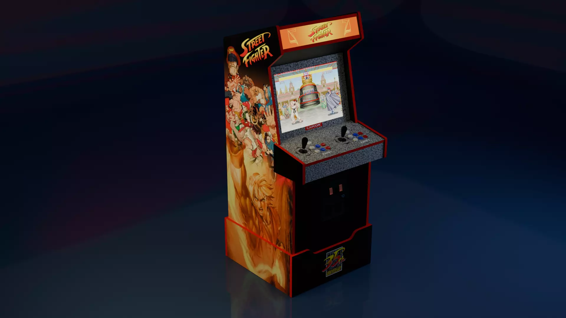 Street Fighter Arcade Game 3D model