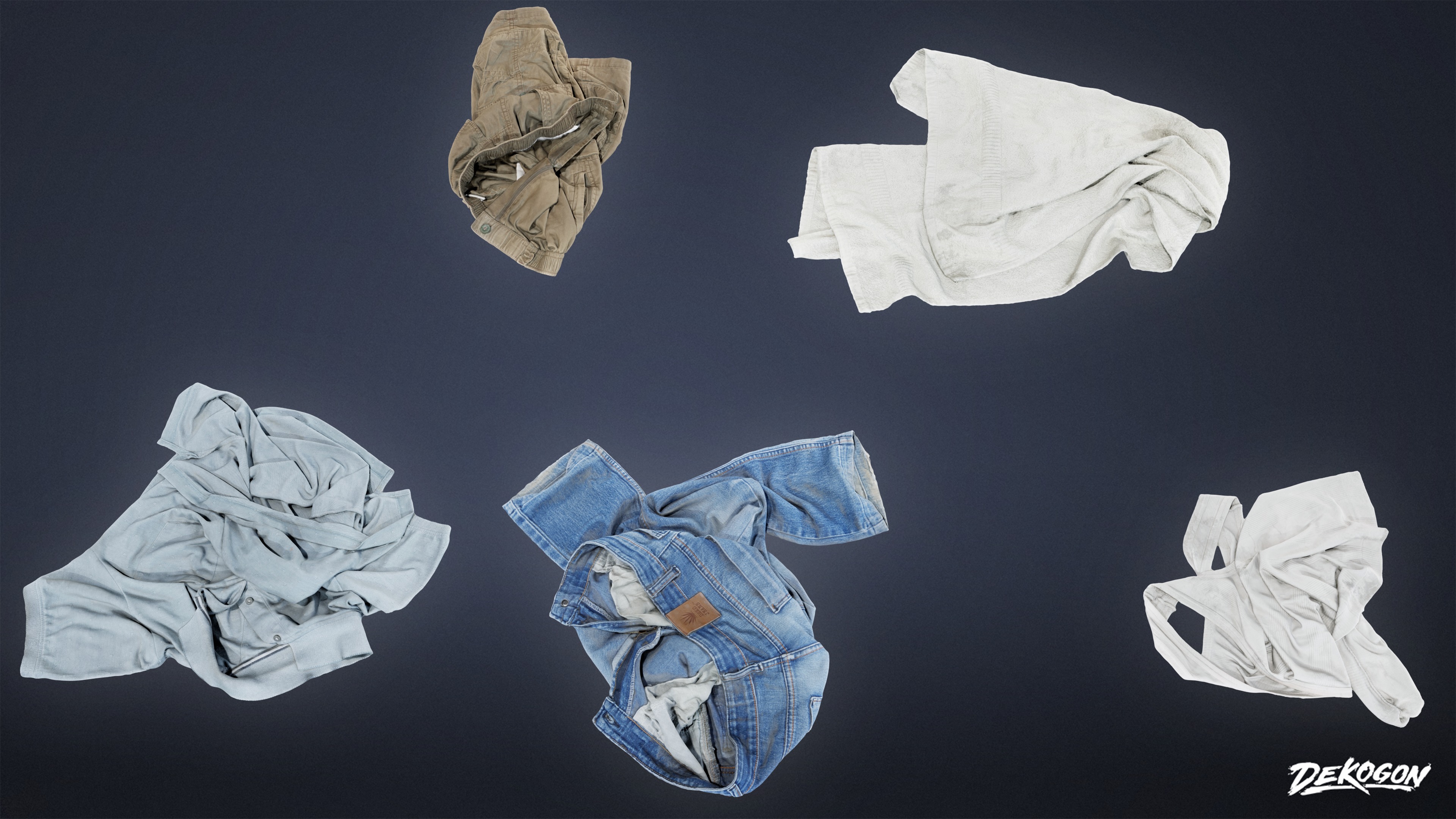 LAUNDROMAT - Clothes Dirty 05 - LOW POLY AND NANITE Low-poly 3D model_1