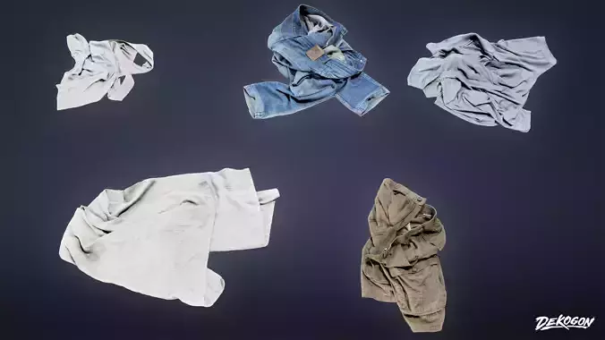 LAUNDROMAT - Clothes Dirty 05 - LOW POLY AND NANITE Low-poly 3D model