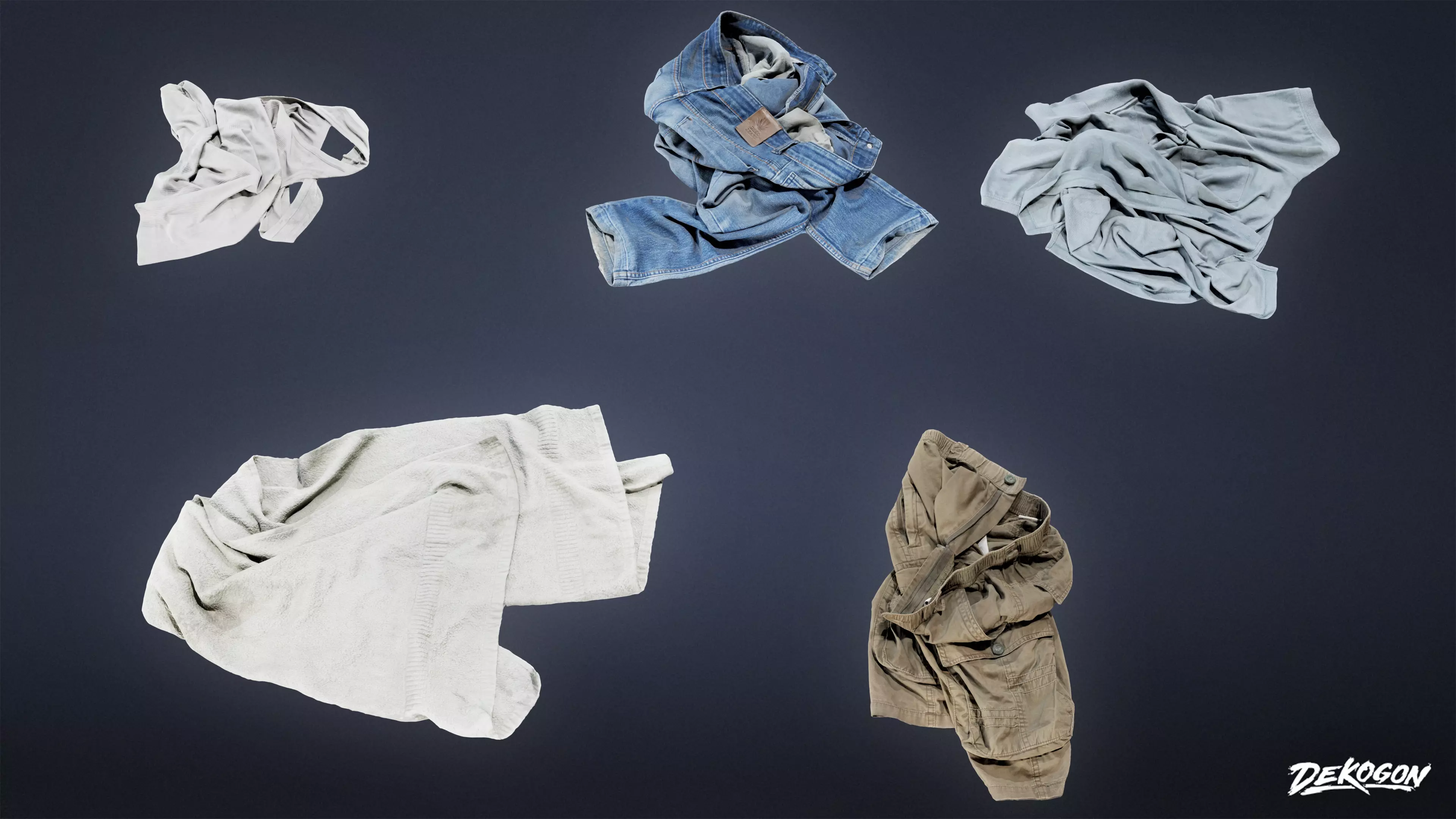 LAUNDROMAT - Clothes Dirty 05 - LOW POLY AND NANITE Low-poly 3D model_0