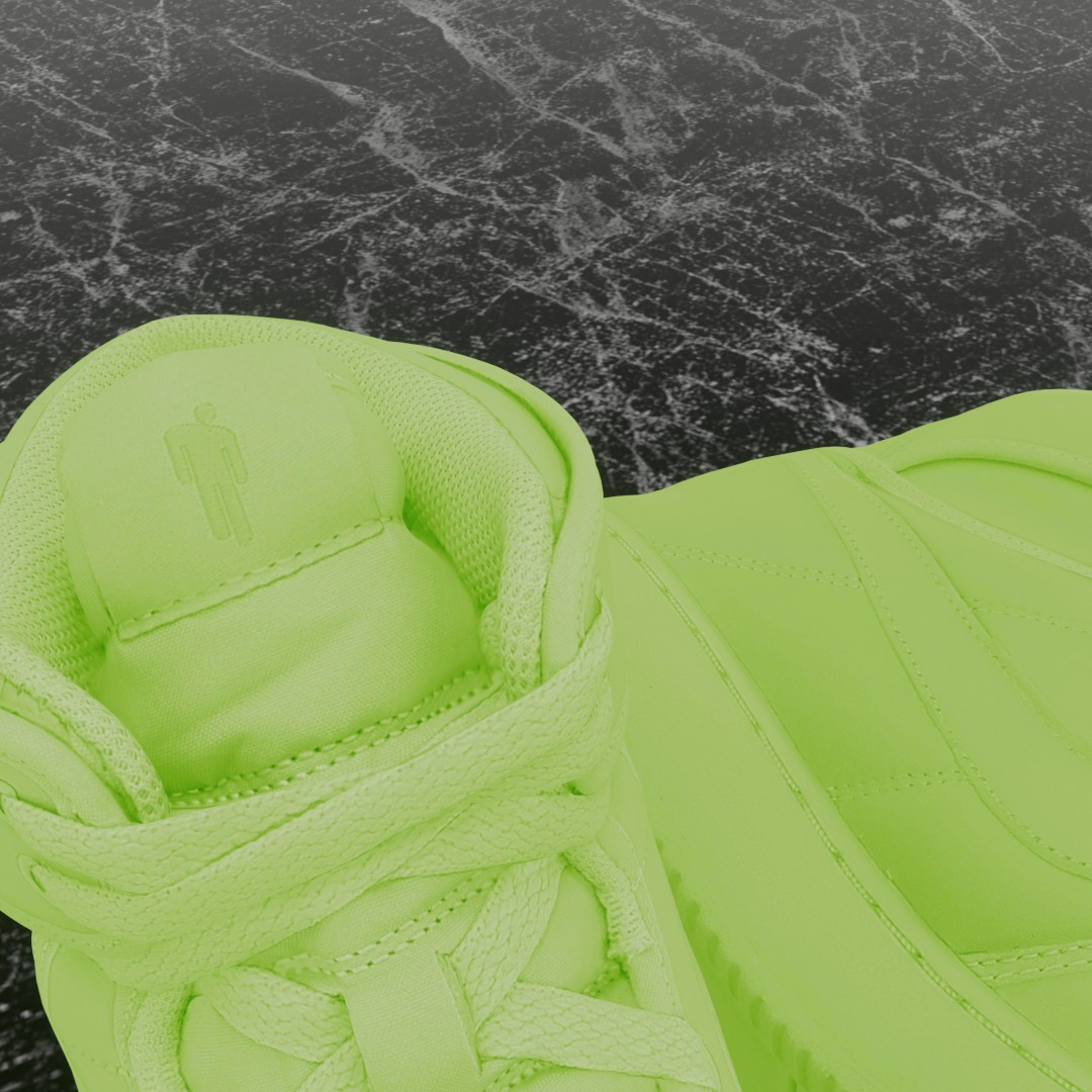 BILLIE EILISH NIKE AIR JORDAN 1 KO SP 3D SHOES Low-poly 3D model_12
