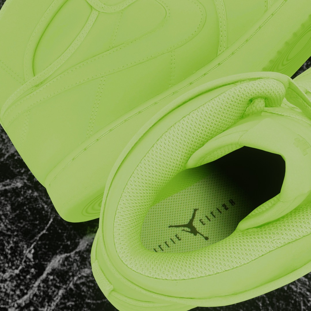 BILLIE EILISH NIKE AIR JORDAN 1 KO SP 3D SHOES Low-poly 3D model_8