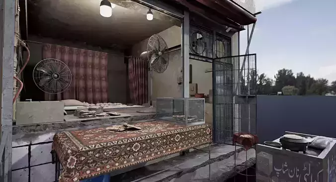 Nan Shop 3D Model By zambeelstudios Low-poly 3D model