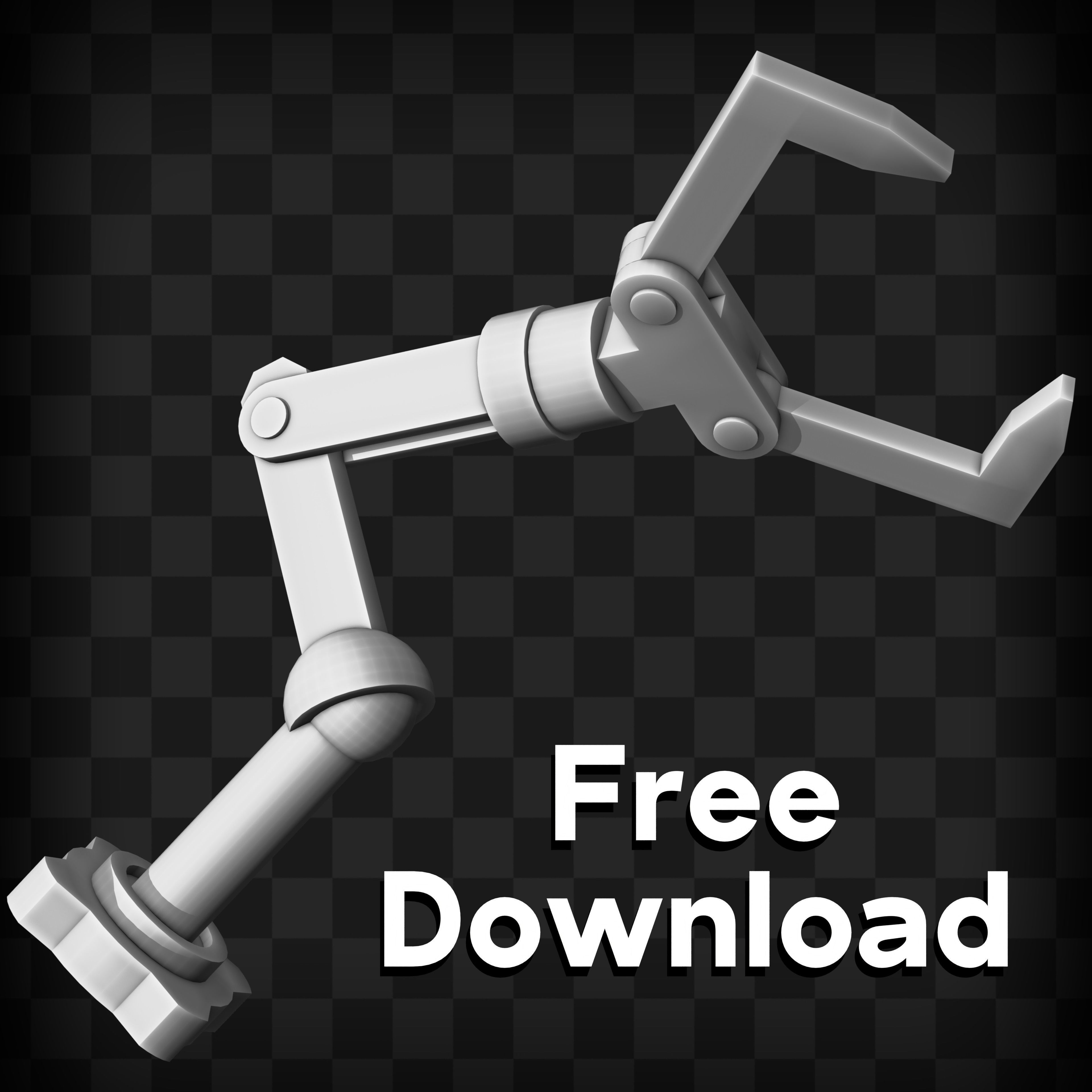 Robot Arm-Mechanical Rigging Free 3D model_6