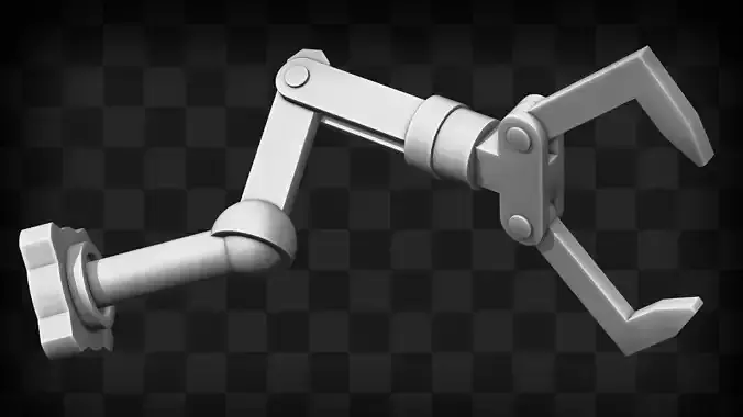 Robot Arm-Mechanical Rigging Free 3D model