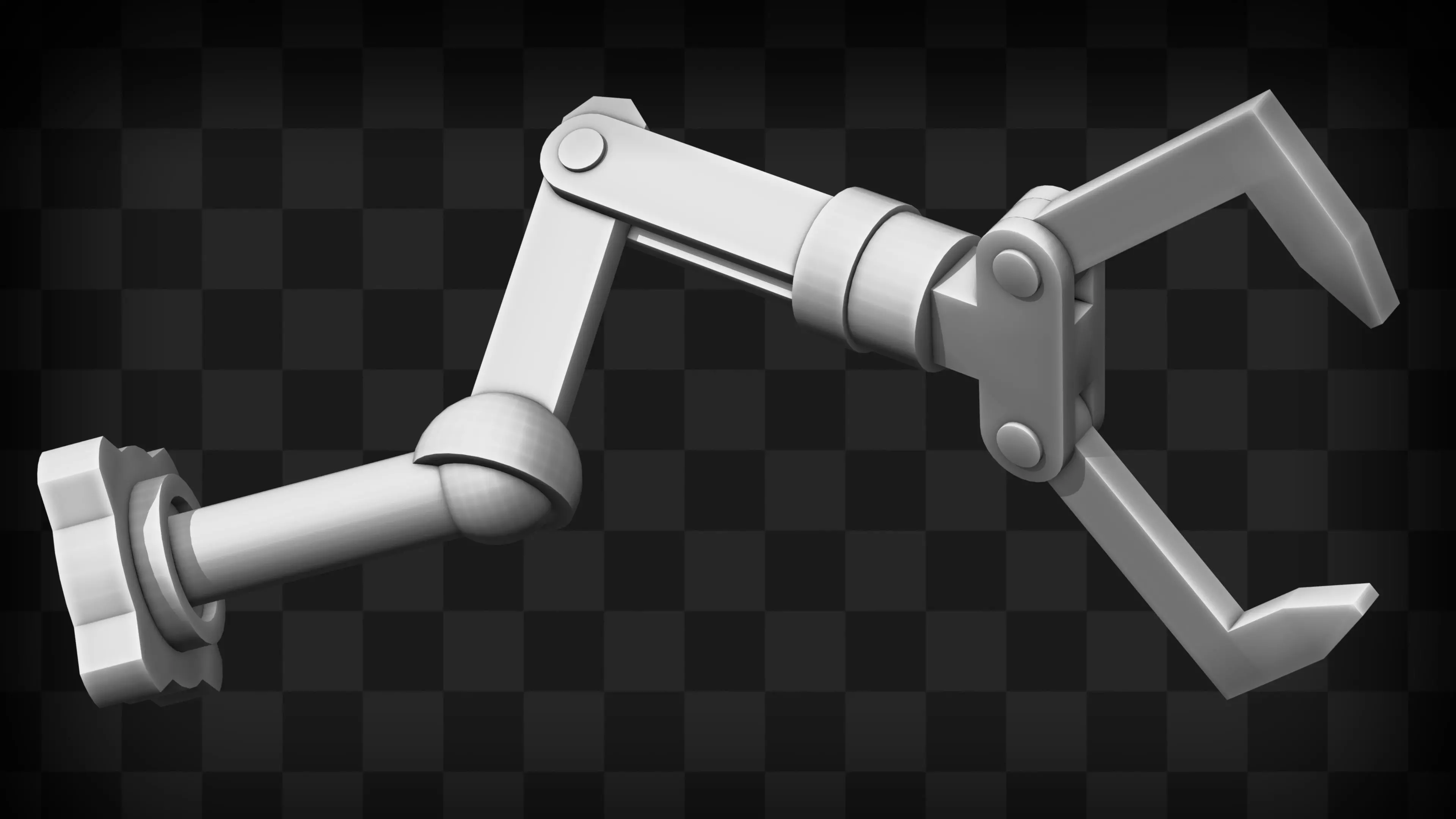 Robot Arm-Mechanical Rigging Free 3D model_0