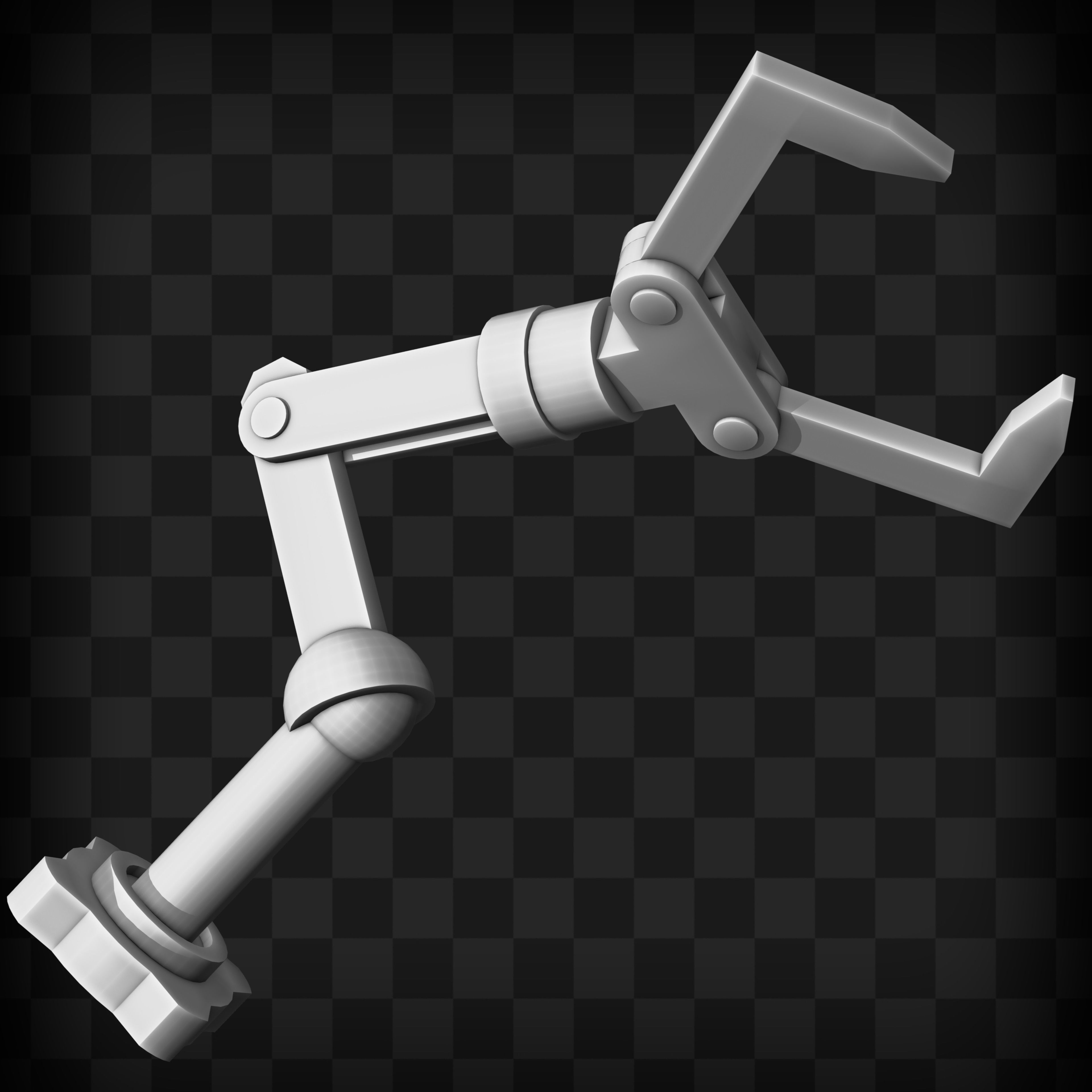 Robot Arm-Mechanical Rigging Free 3D model_7