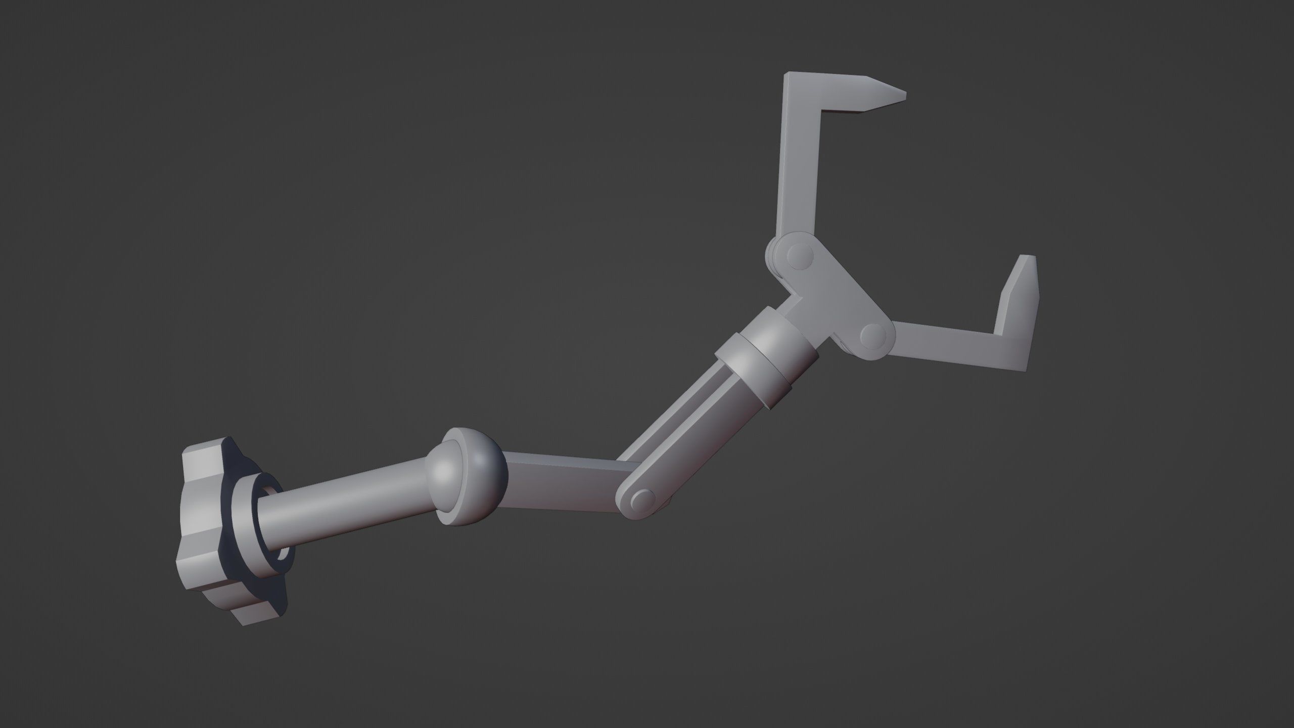 Robot Arm-Mechanical Rigging Free 3D model_9