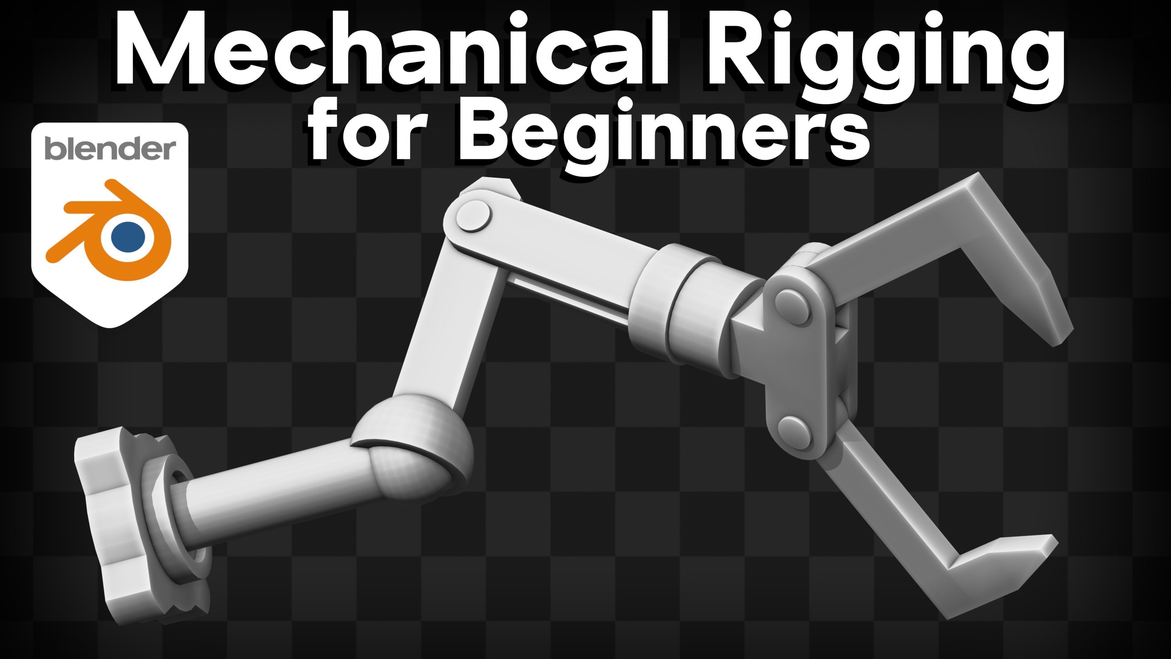 Robot Arm-Mechanical Rigging Free 3D model_2