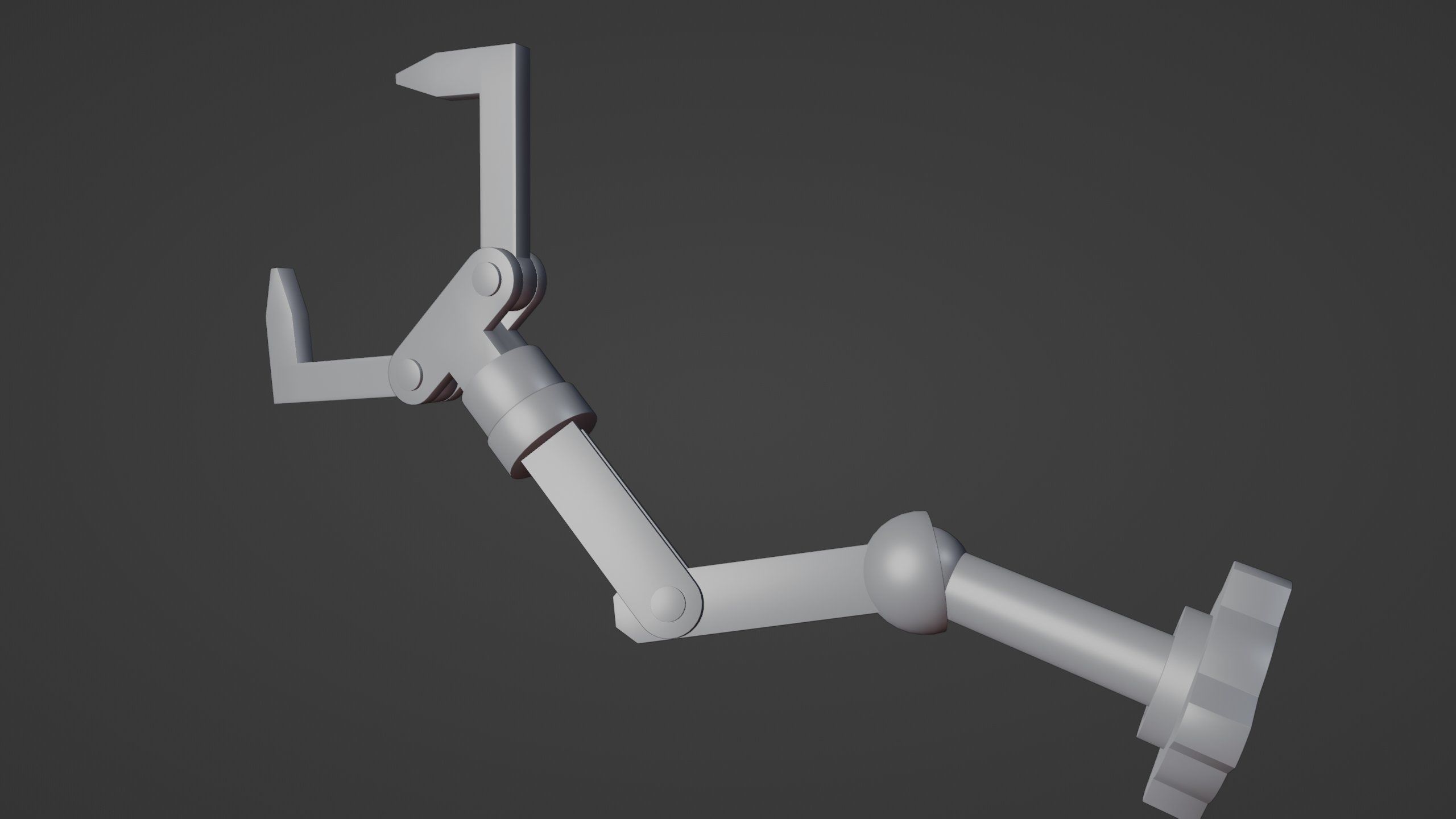 Robot Arm-Mechanical Rigging Free 3D model_10