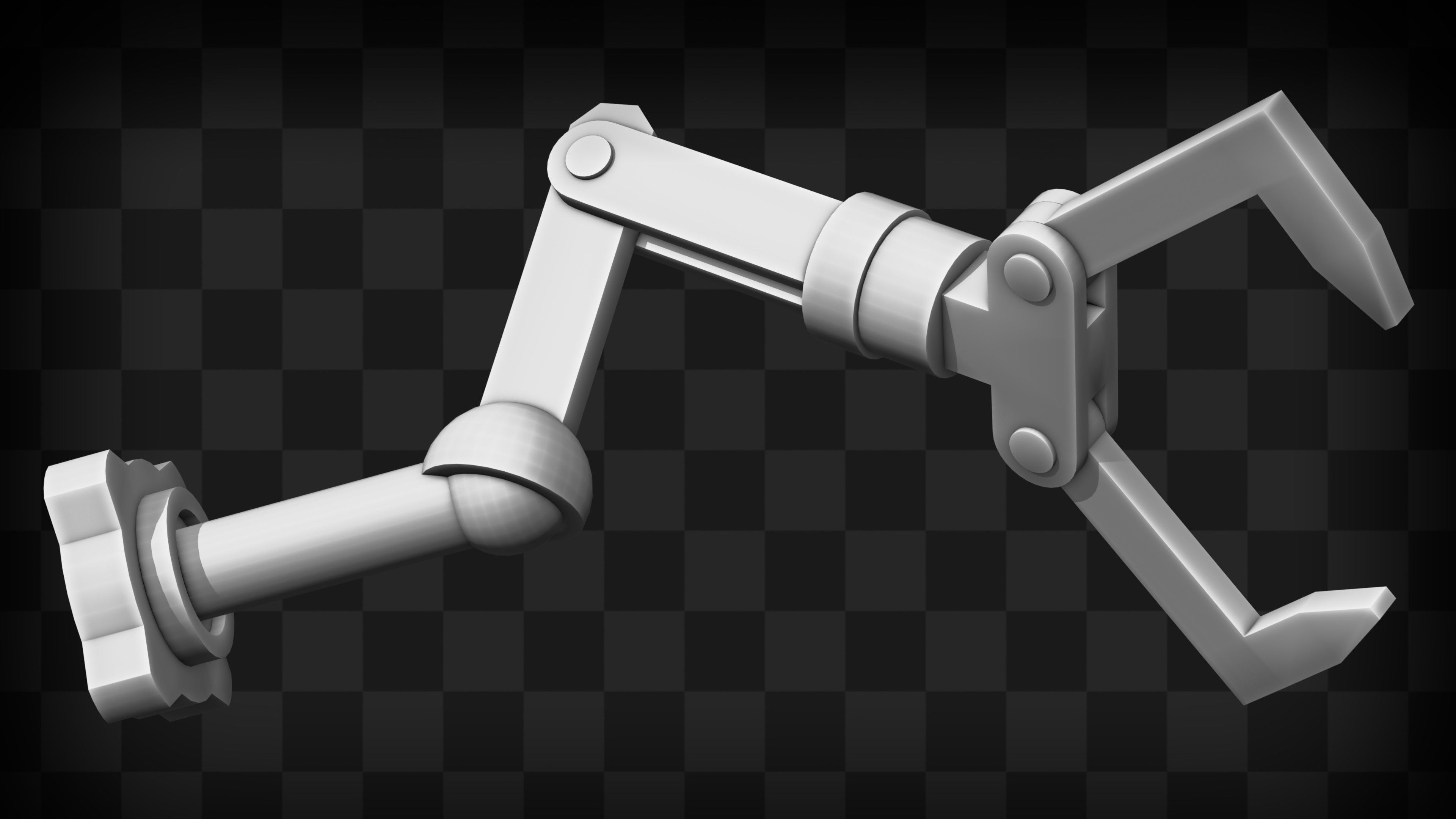 Robot Arm-Mechanical Rigging Free 3D model_4