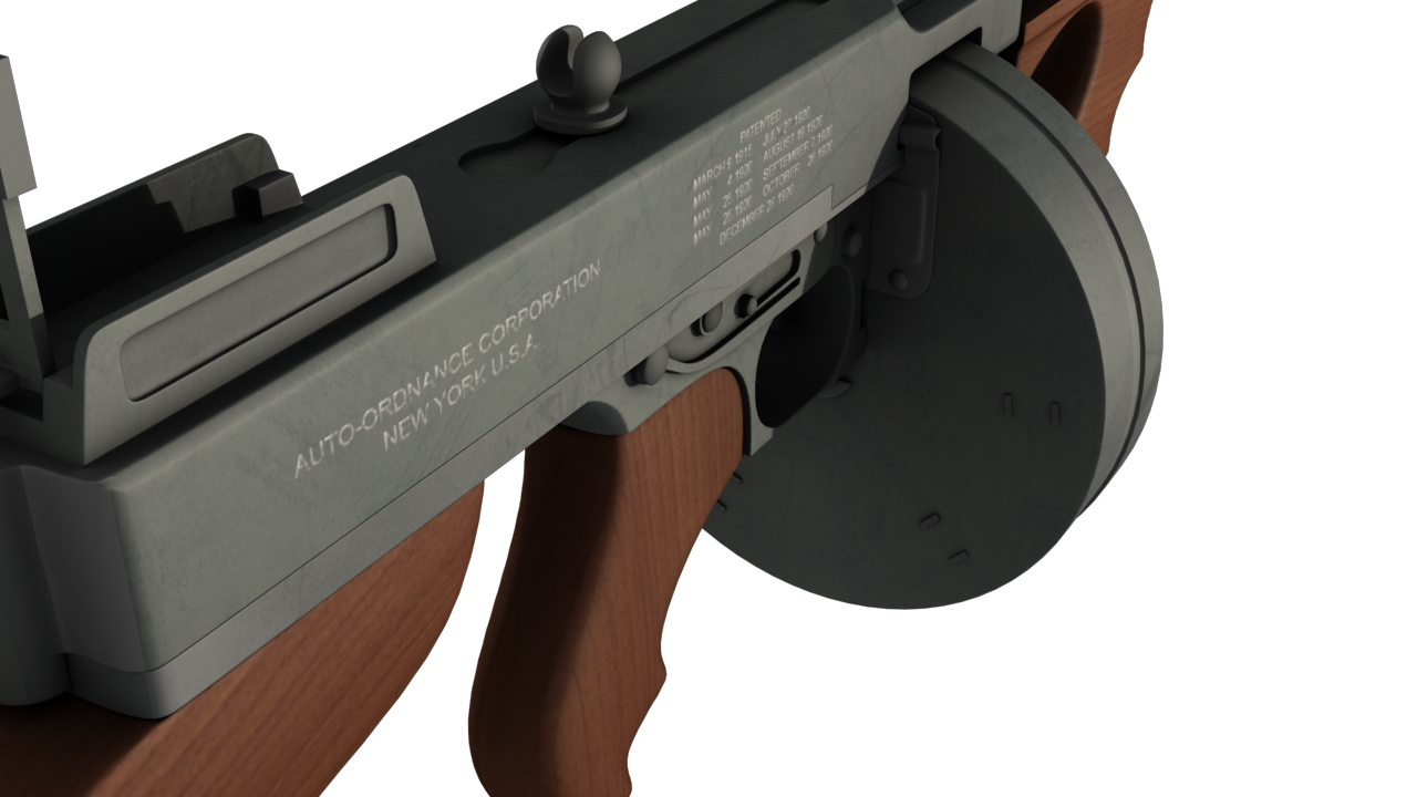 Tommy gun Machinegun 3D model_13