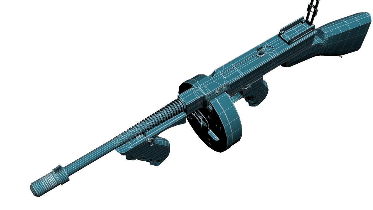 Tommy gun Machinegun 3D model_17