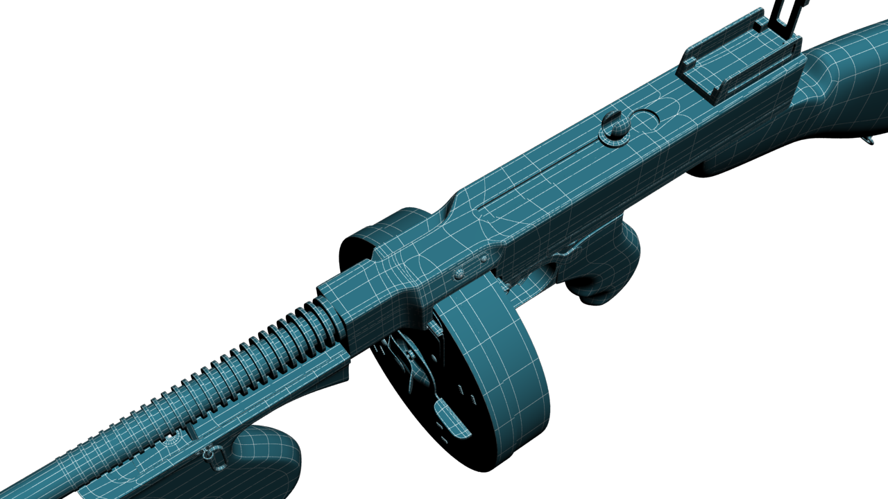 Tommy gun Machinegun 3D model_15