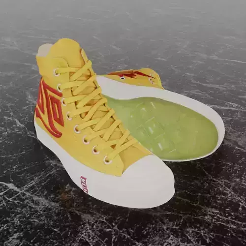 Converse x Kith x Coca Cola Chuck 70 High Top 3D SHOES Low-poly 3D model