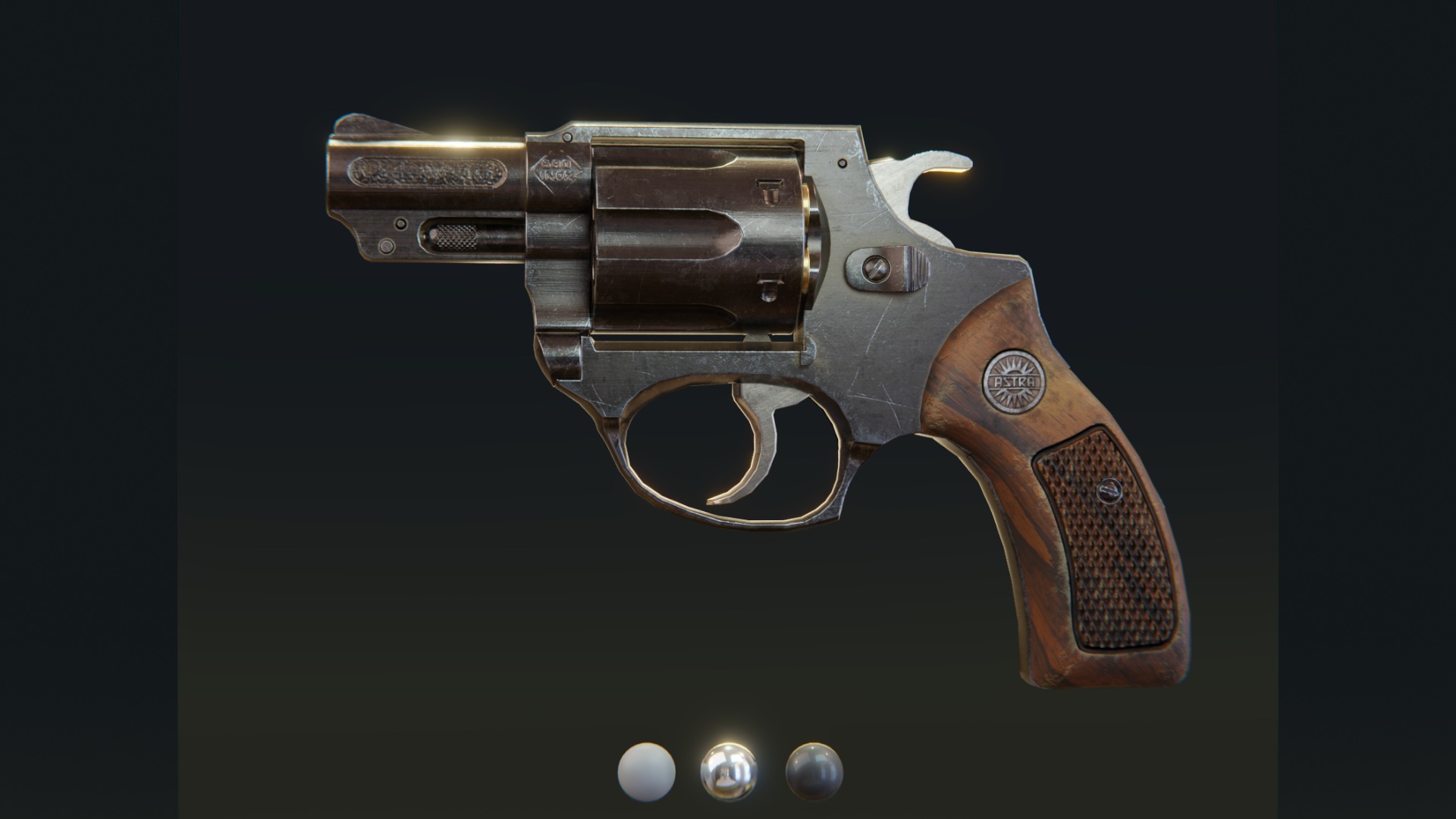 Snub nosed Revolver 3D model_7