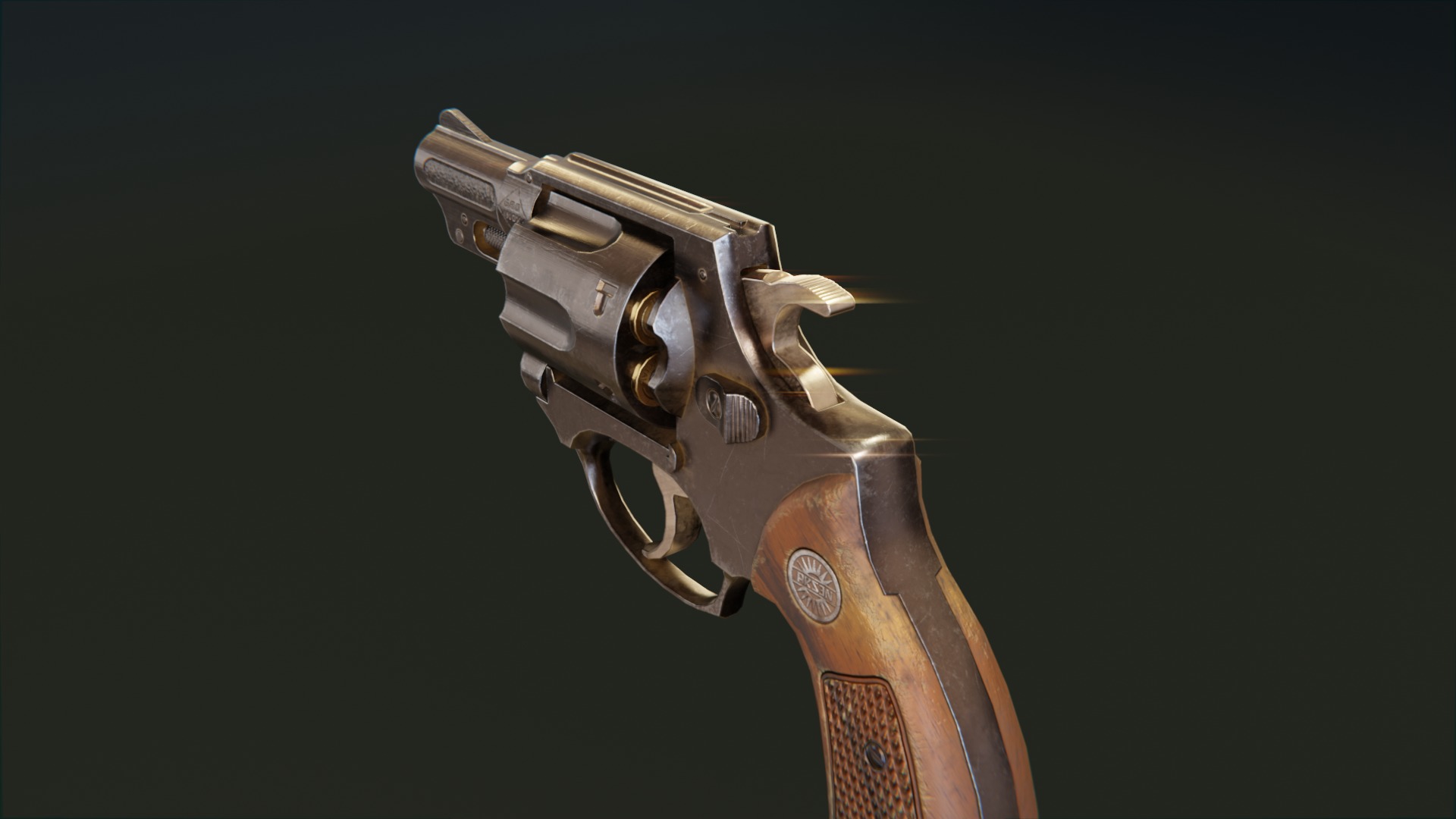 Snub nosed Revolver 3D model_4