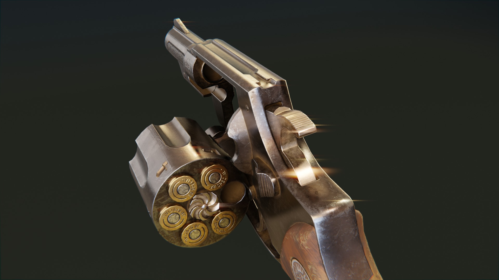 Snub nosed Revolver 3D model_3
