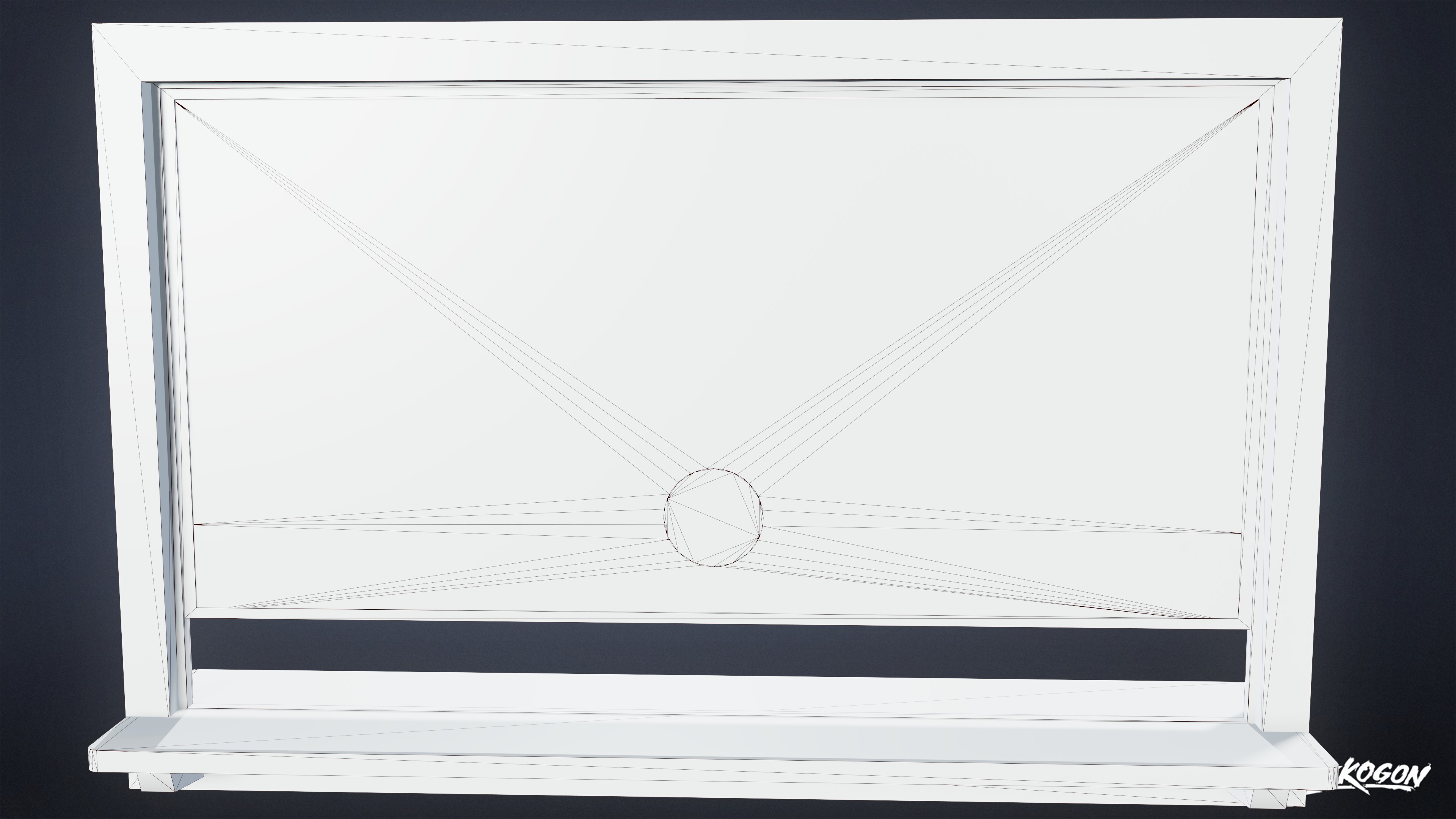 LAUNDROMAT - Desk Window 01 - LOW POLY AND NANITE Low-poly 3D model_7