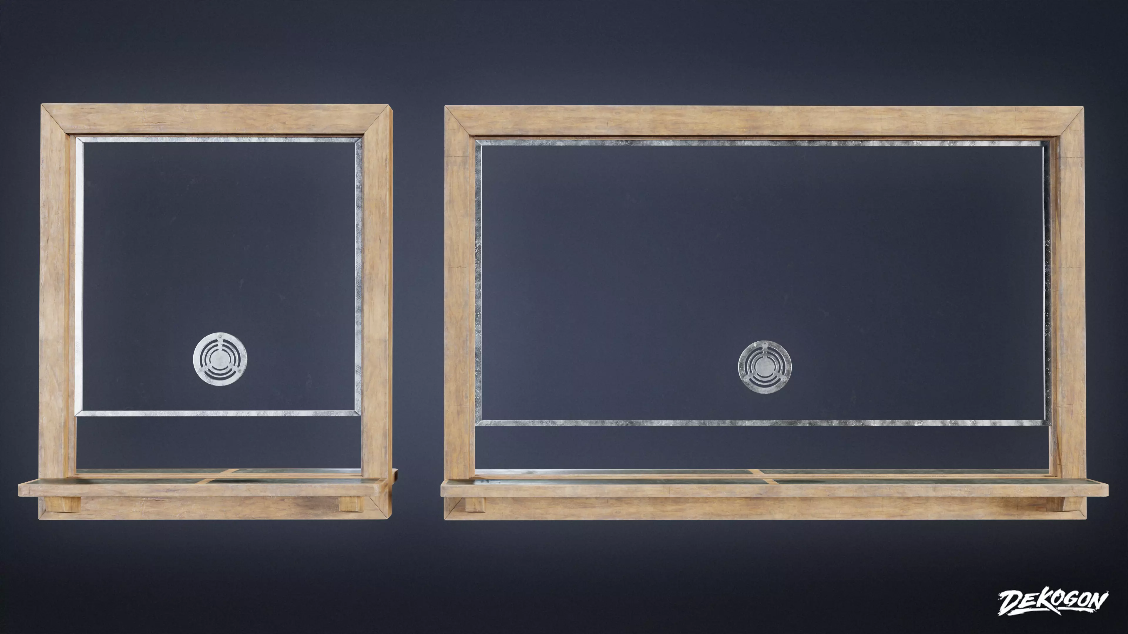 LAUNDROMAT - Desk Window 01 - LOW POLY AND NANITE Low-poly 3D model_0