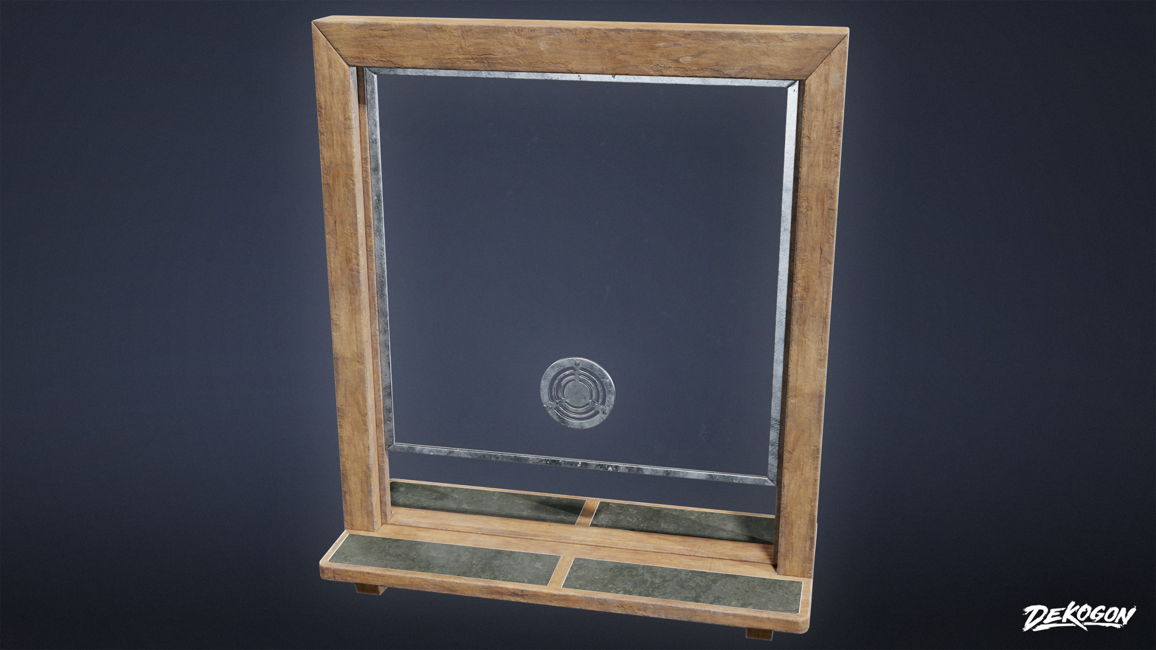 LAUNDROMAT - Desk Window 01 - LOW POLY AND NANITE Low-poly 3D model_6