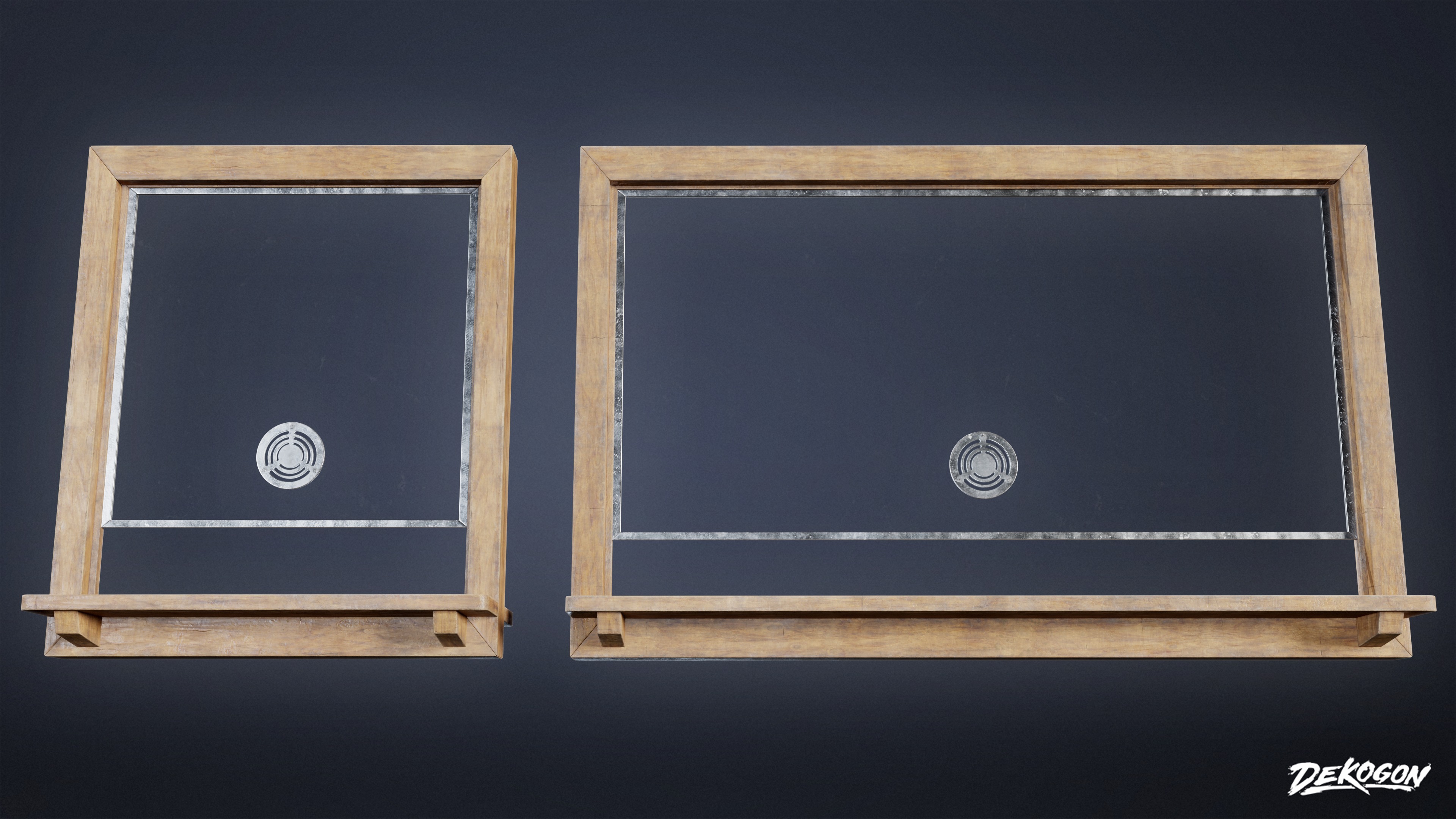 LAUNDROMAT - Desk Window 01 - LOW POLY AND NANITE Low-poly 3D model_1