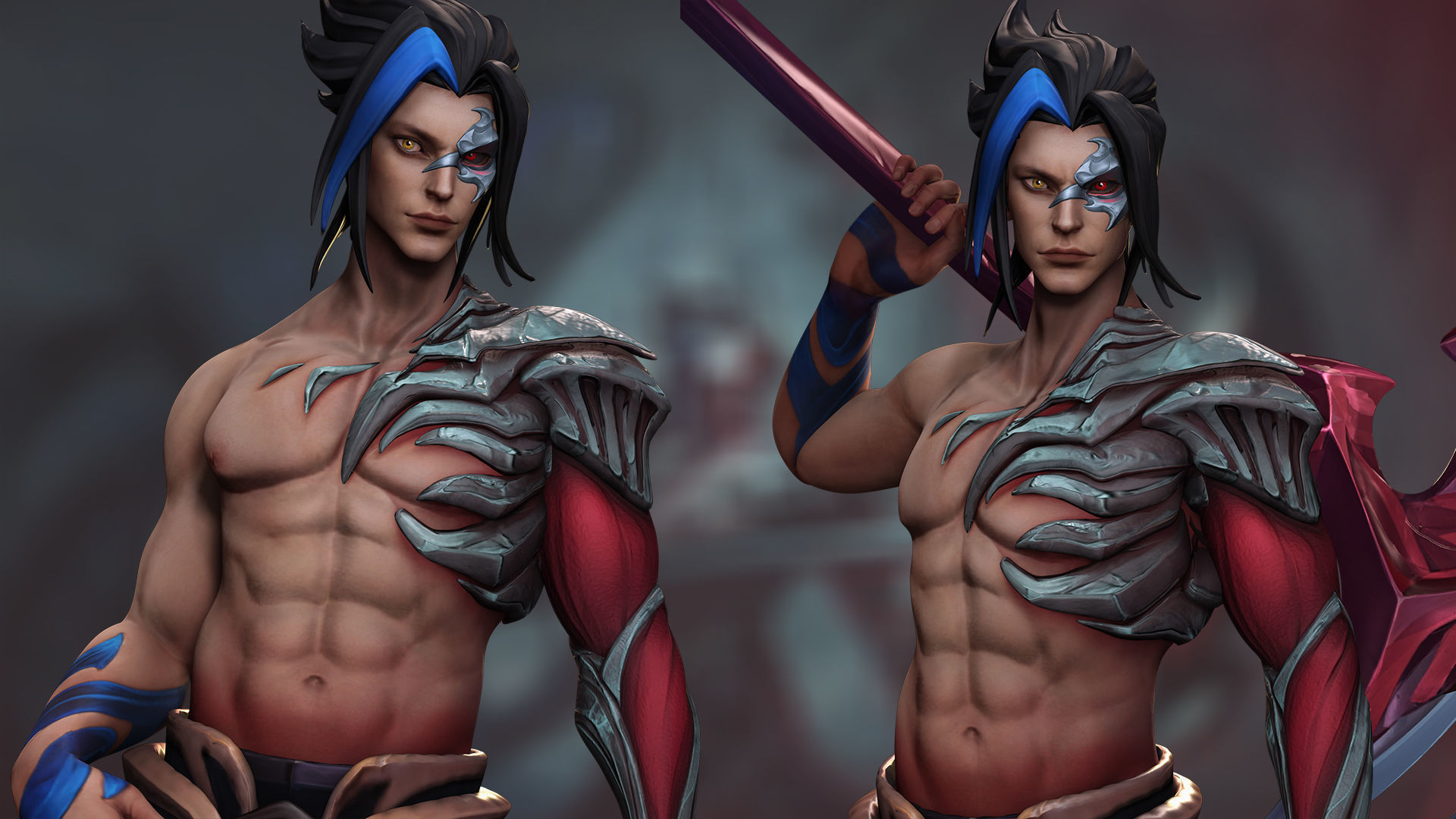 Kayn League of Legends Low-poly 3D model_3
