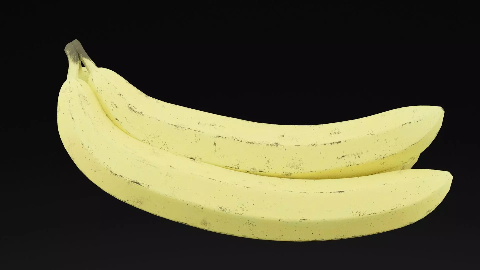 Realistic Banana Low-poly 3D model