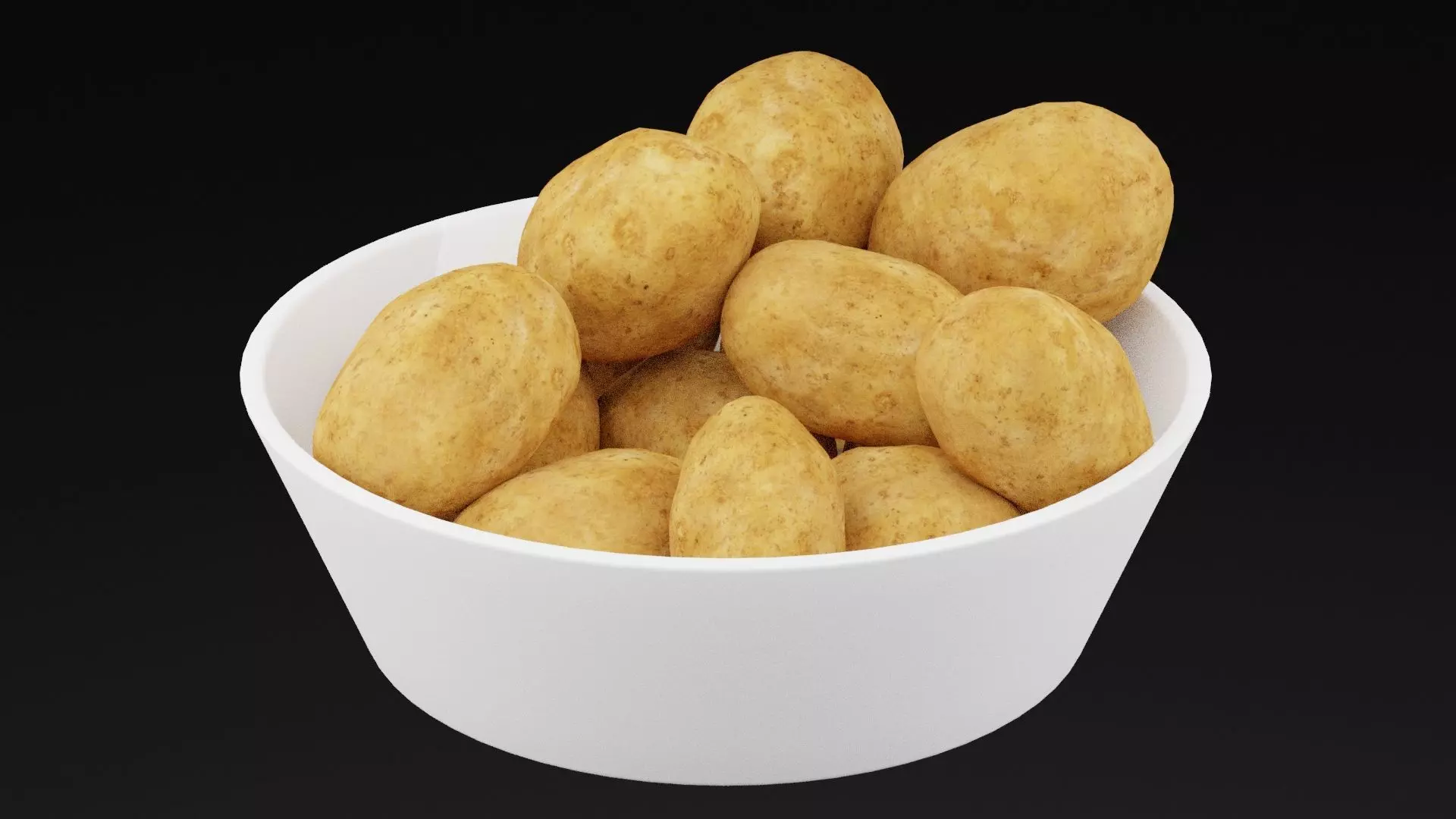 Potato Bowl Low-poly 3D model