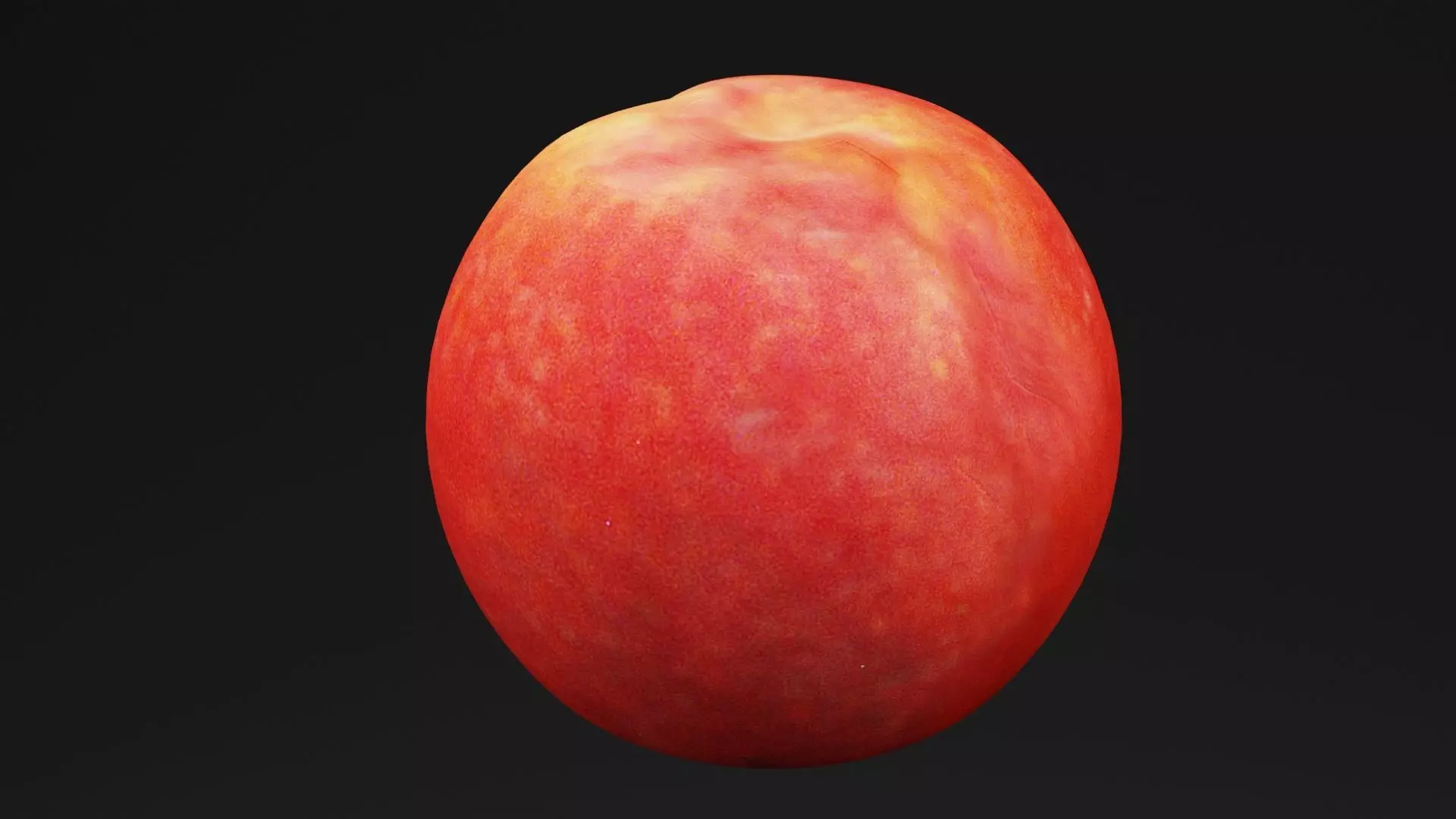 Peach Fruit Low-poly 3D model