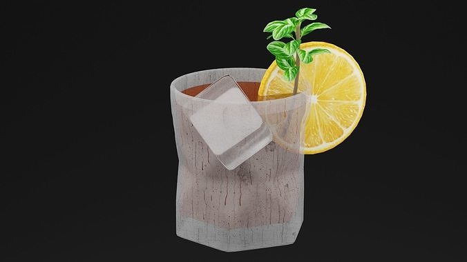 Orange Glow Drink Low-poly 3D model