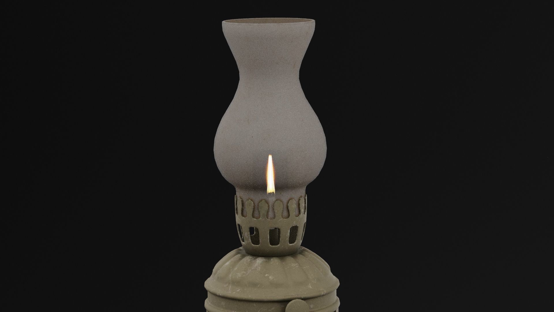 Classic Oil Lamp 3D model_1