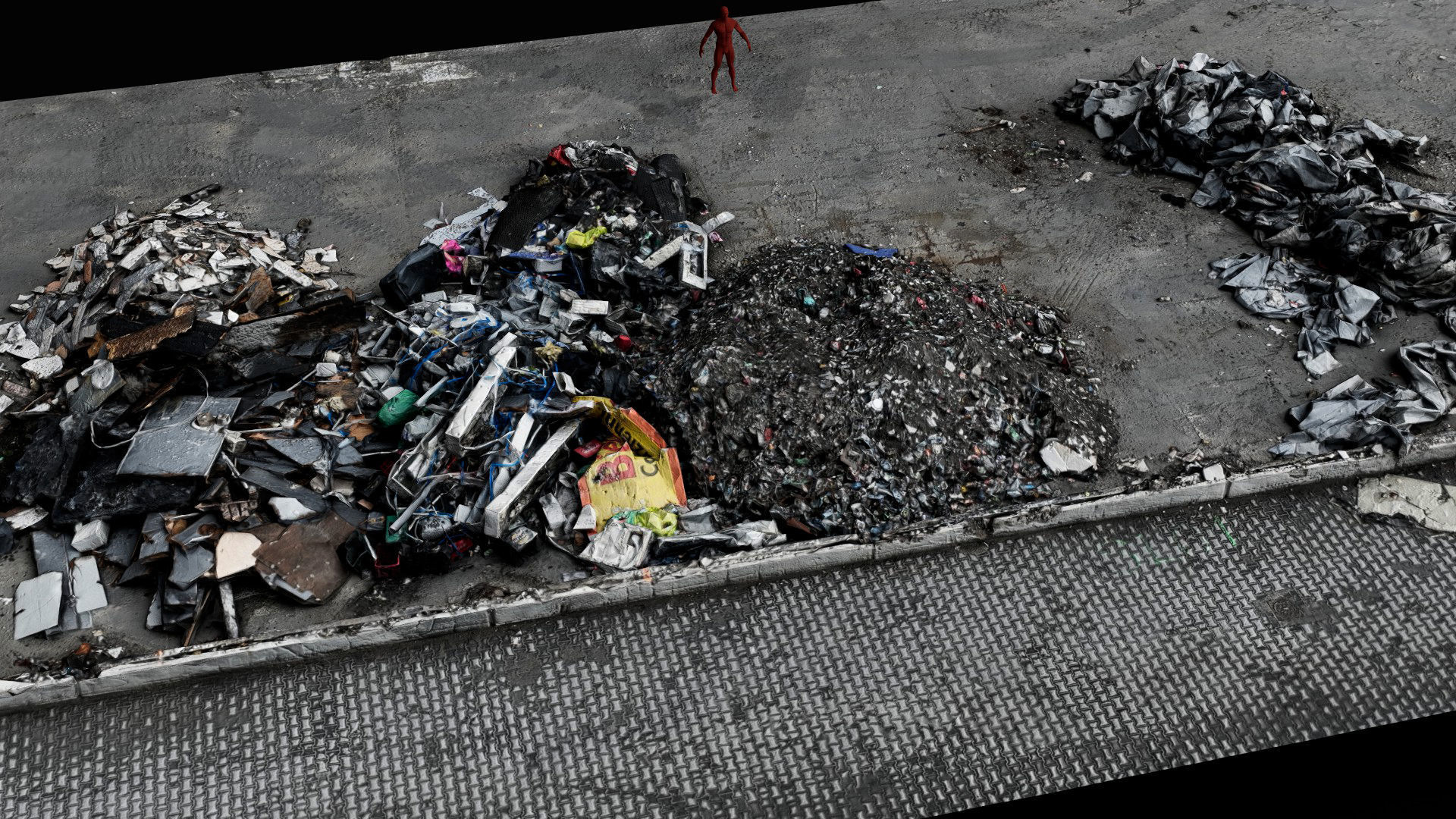 debris trash piles destroyed building ruins pt3 scan Low-poly 3D model_4