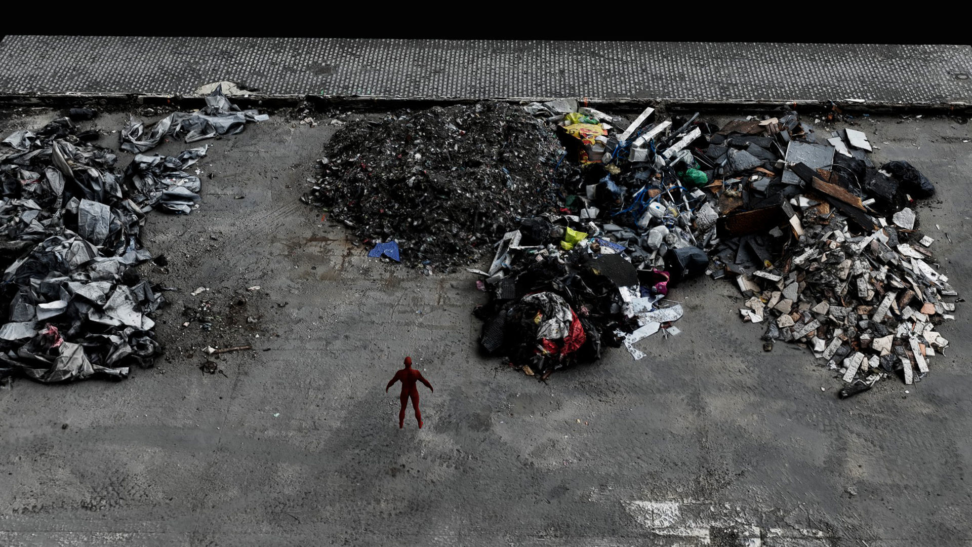 debris trash piles destroyed building ruins pt3 scan Low-poly 3D model_5