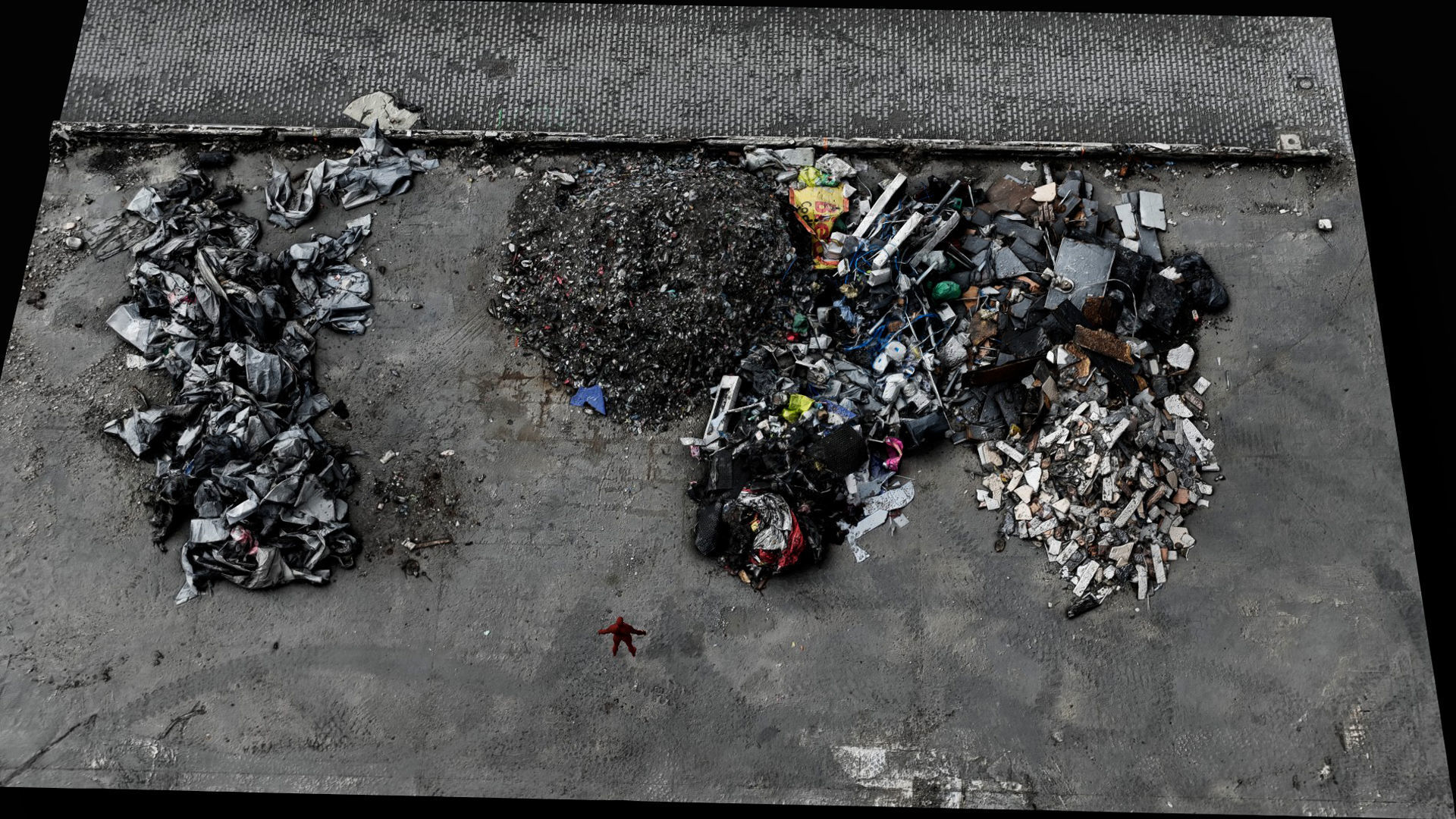 debris trash piles destroyed building ruins pt3 scan Low-poly 3D model_3