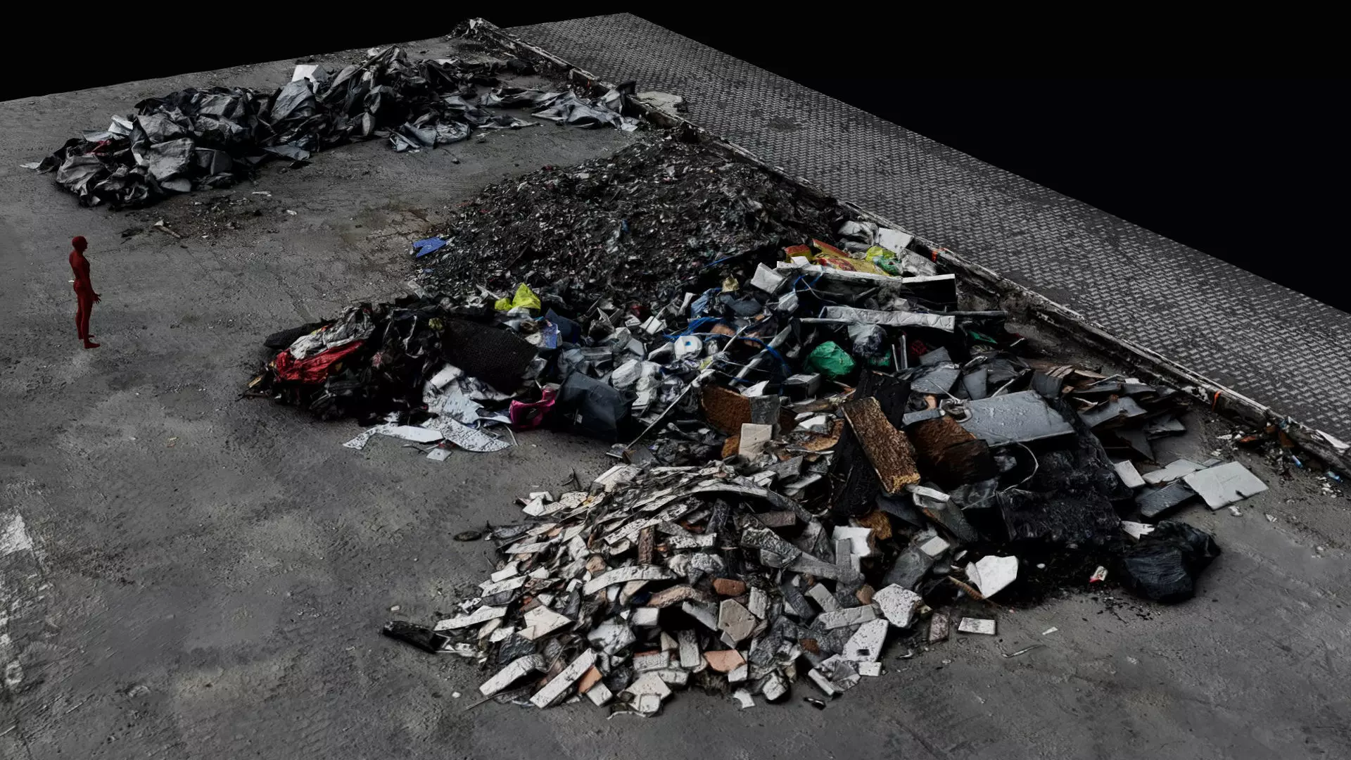 debris trash piles destroyed building ruins pt3 scan Low-poly 3D model_0