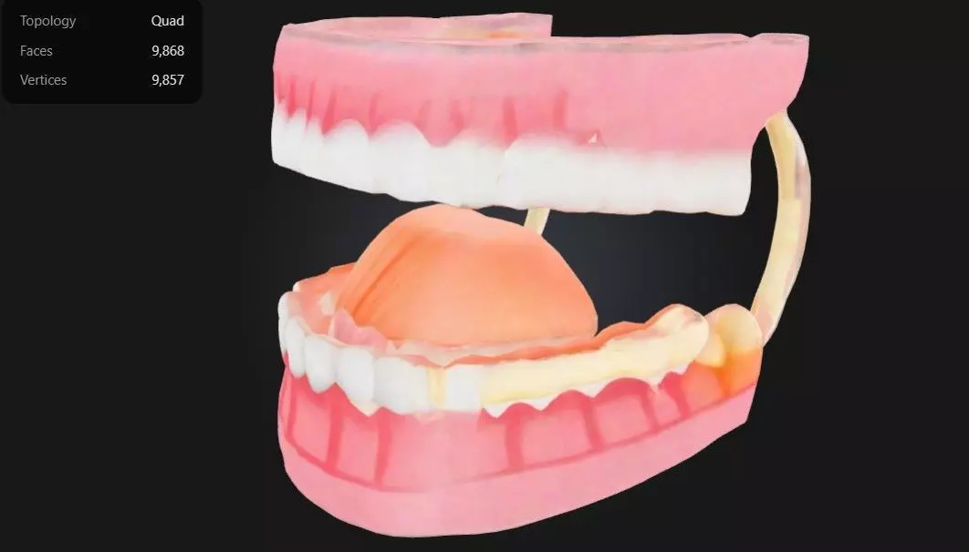 3D Teeth and Mouth Model 3D print model_0