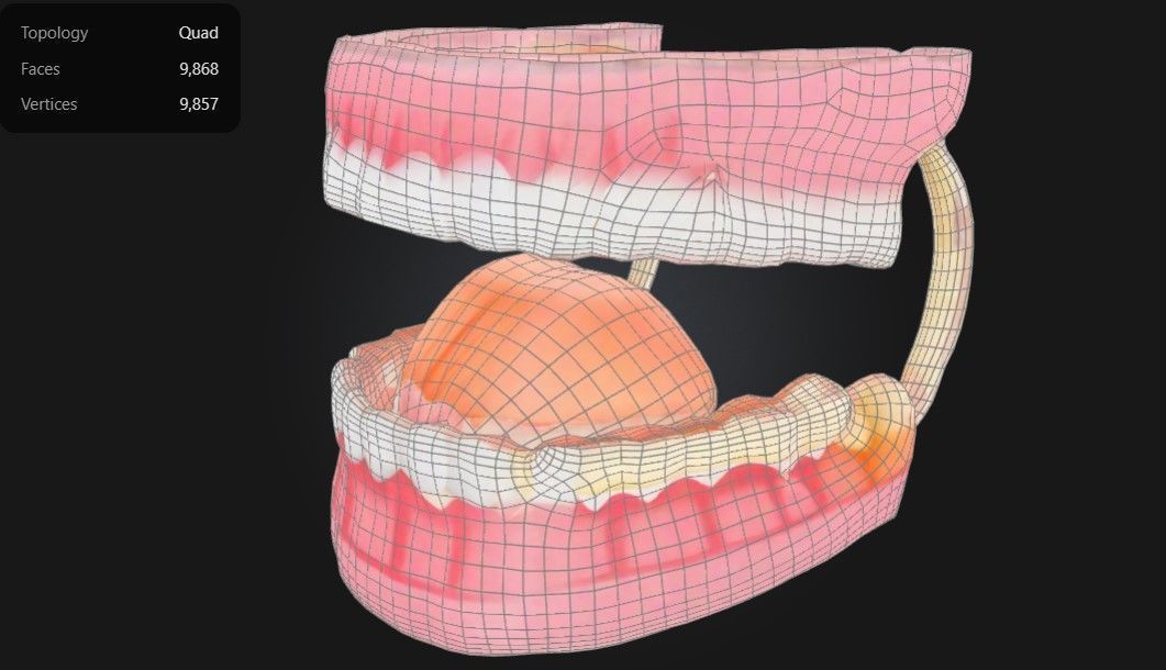 3D Teeth and Mouth Model 3D print model_1