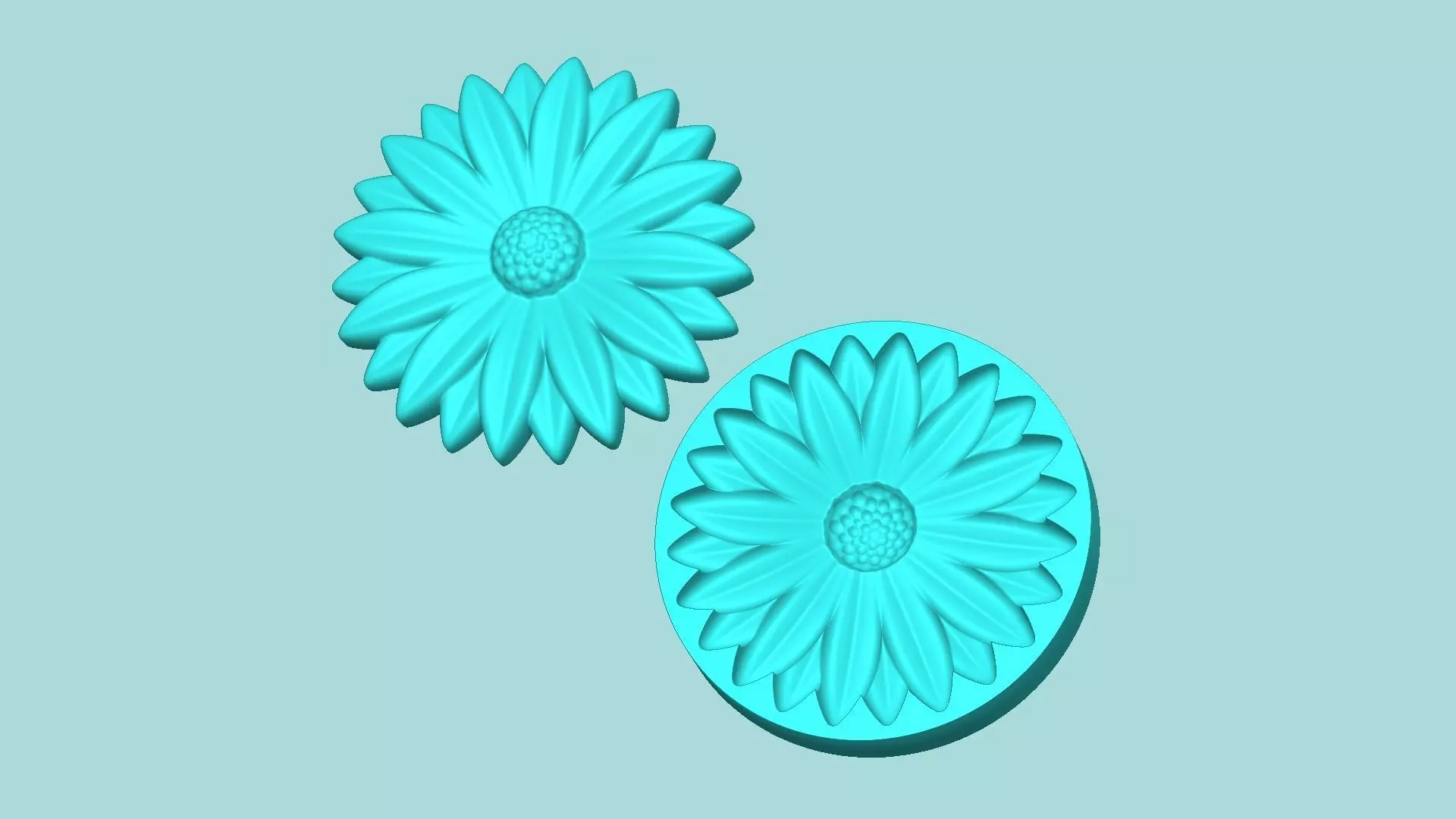 Margarita Flower 11 - Mold Silicon Maker - Template 3D print model_0