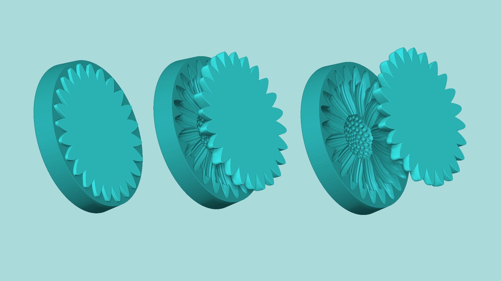 Margarita Flower 10 - Mold Silicon Maker - Template 3D print model_8