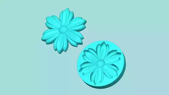 Margarita Flower 09 - Mold Silicon Maker - Template 3D print model