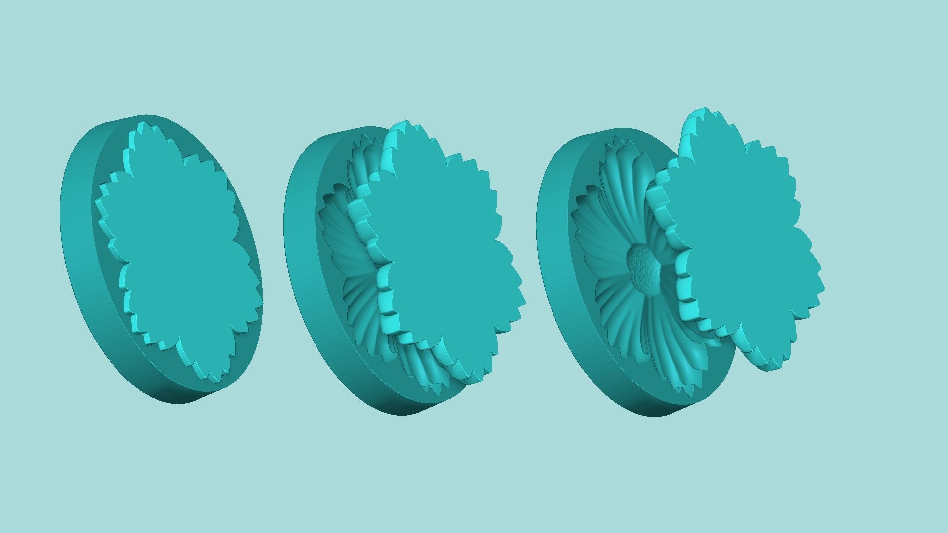 Margarita Flower 08 - Mold Silicon Maker - Template 3D print model_8