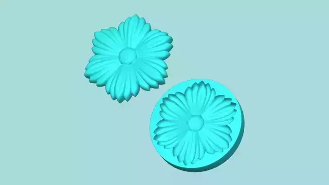 Margarita Flower 08 - Mold Silicon Maker - Template 3D print model