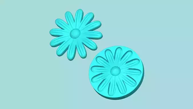 Margarita Flower 07 - Mold Silicon Maker - Template 3D print model
