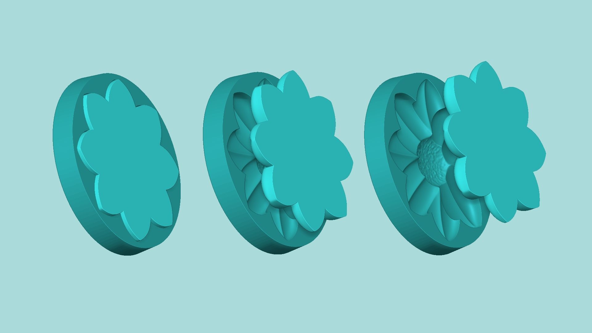 Margarita Flower 04 - Mold Silicon Maker - Template 3D print model_8