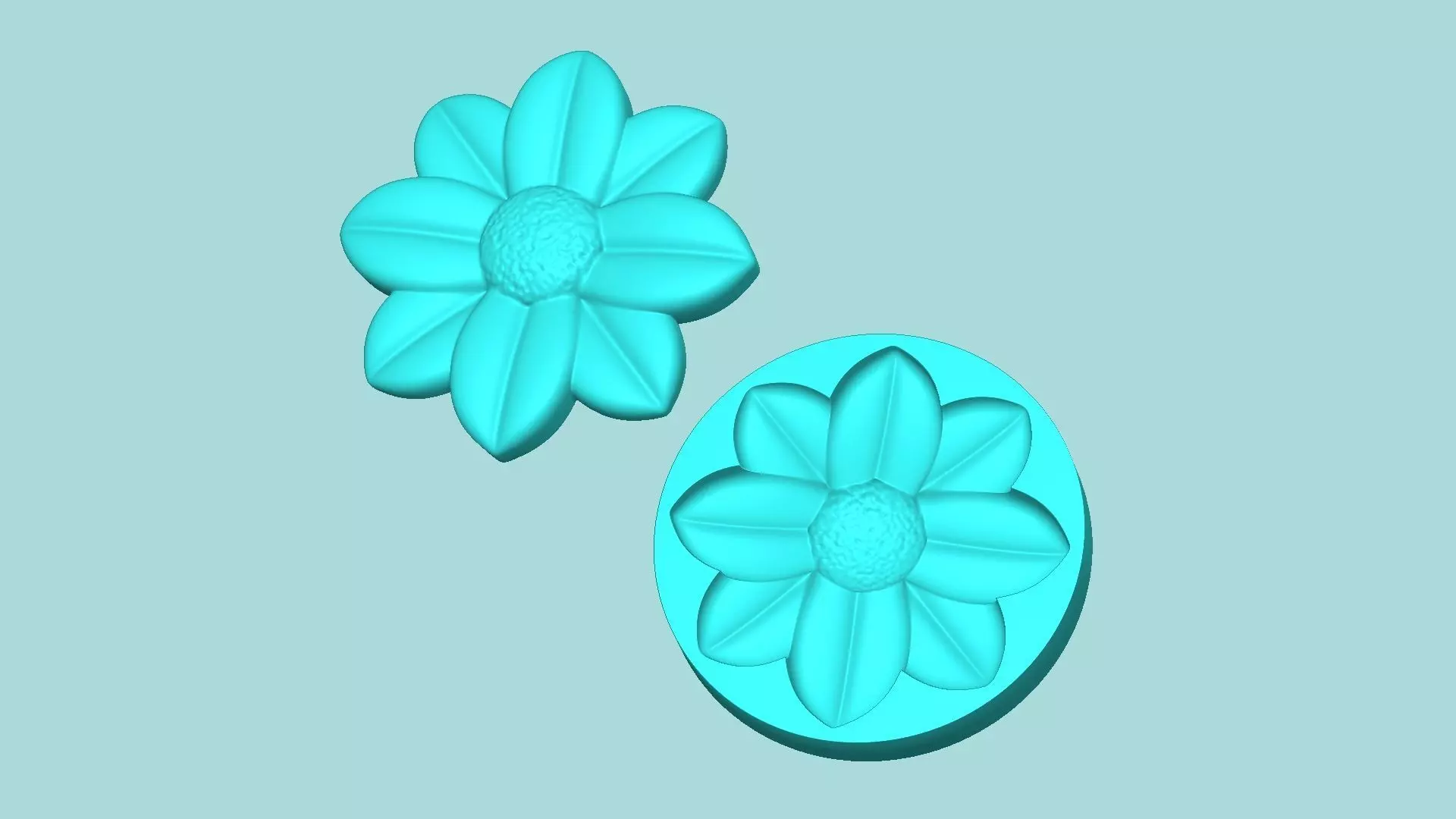 Margarita Flower 04 - Mold Silicon Maker - Template 3D print model_0