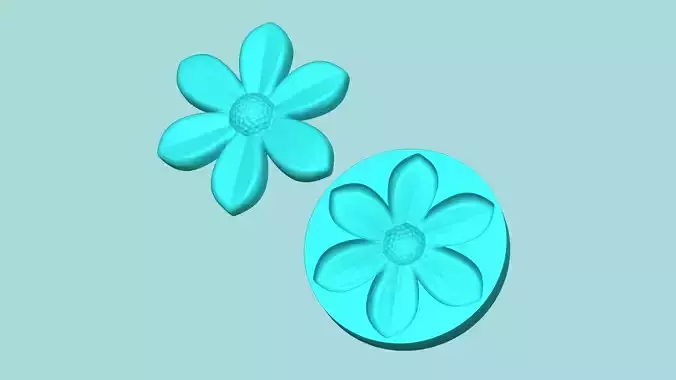 Margarita Flower 03 - Mold Silicon Maker - Template 3D print model